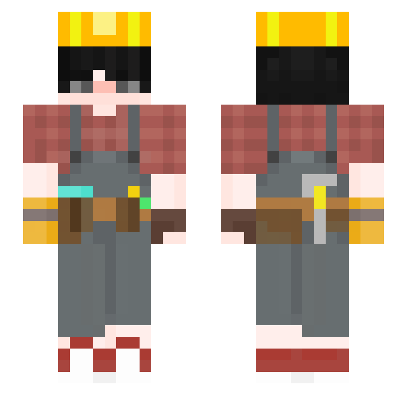 Minecraftir Minecraft skin, front and back view