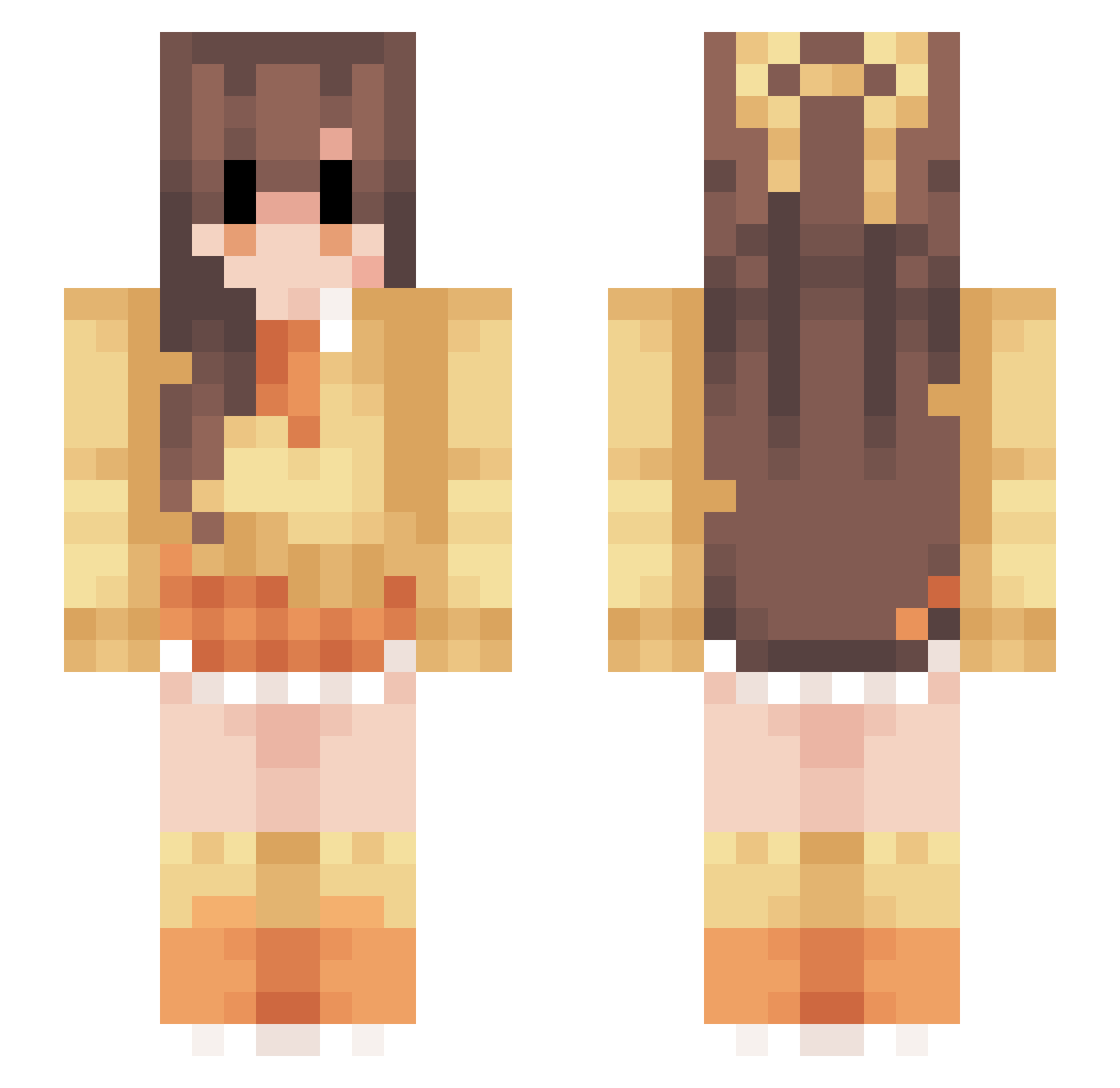Naki97 Minecraft skin, front and back view