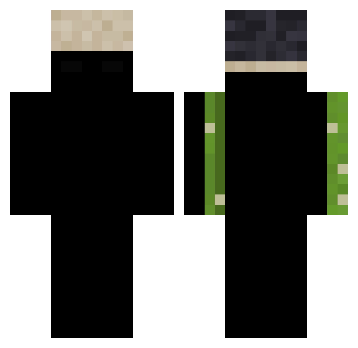 ZuhiEgo Minecraft skin, front and back view