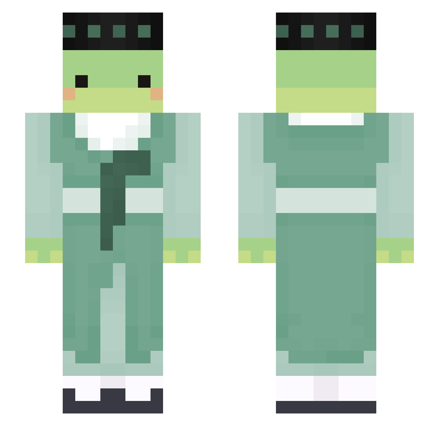 EVE_1225 Minecraft skin, front and back view