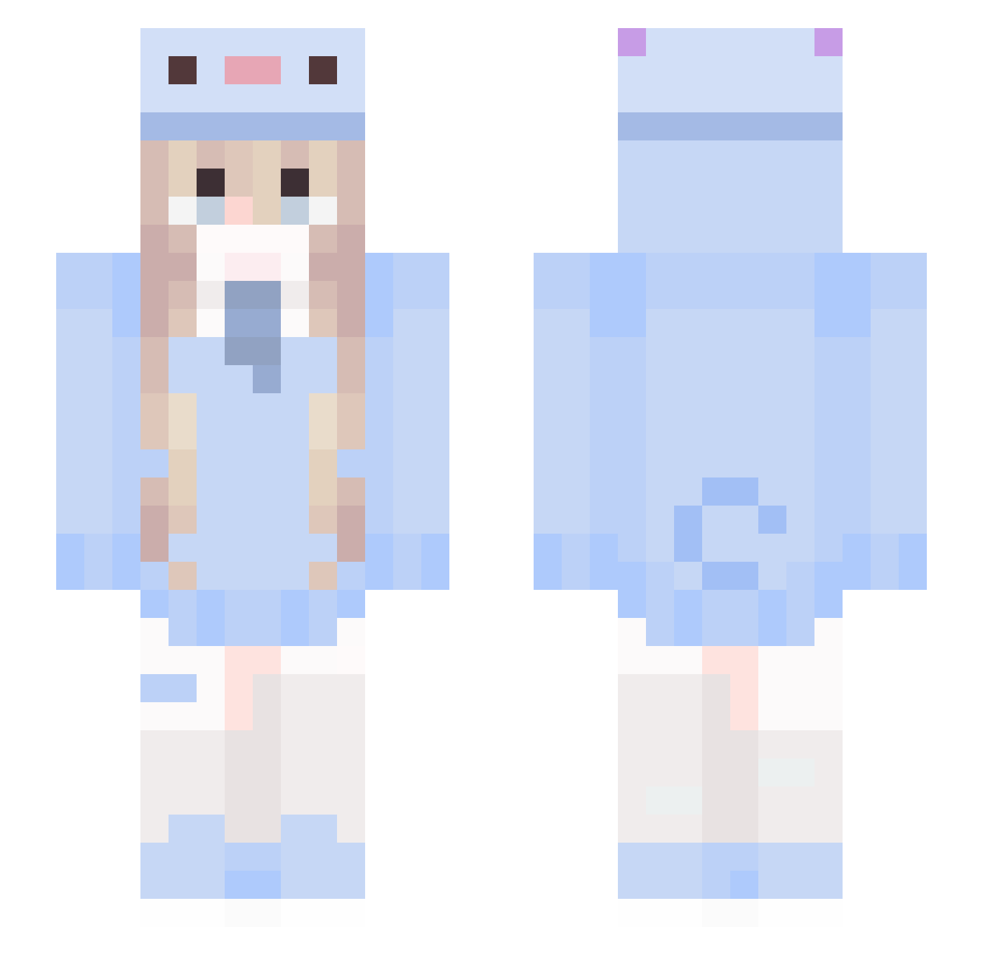 Polarwolfiii Minecraft skin, front and back view