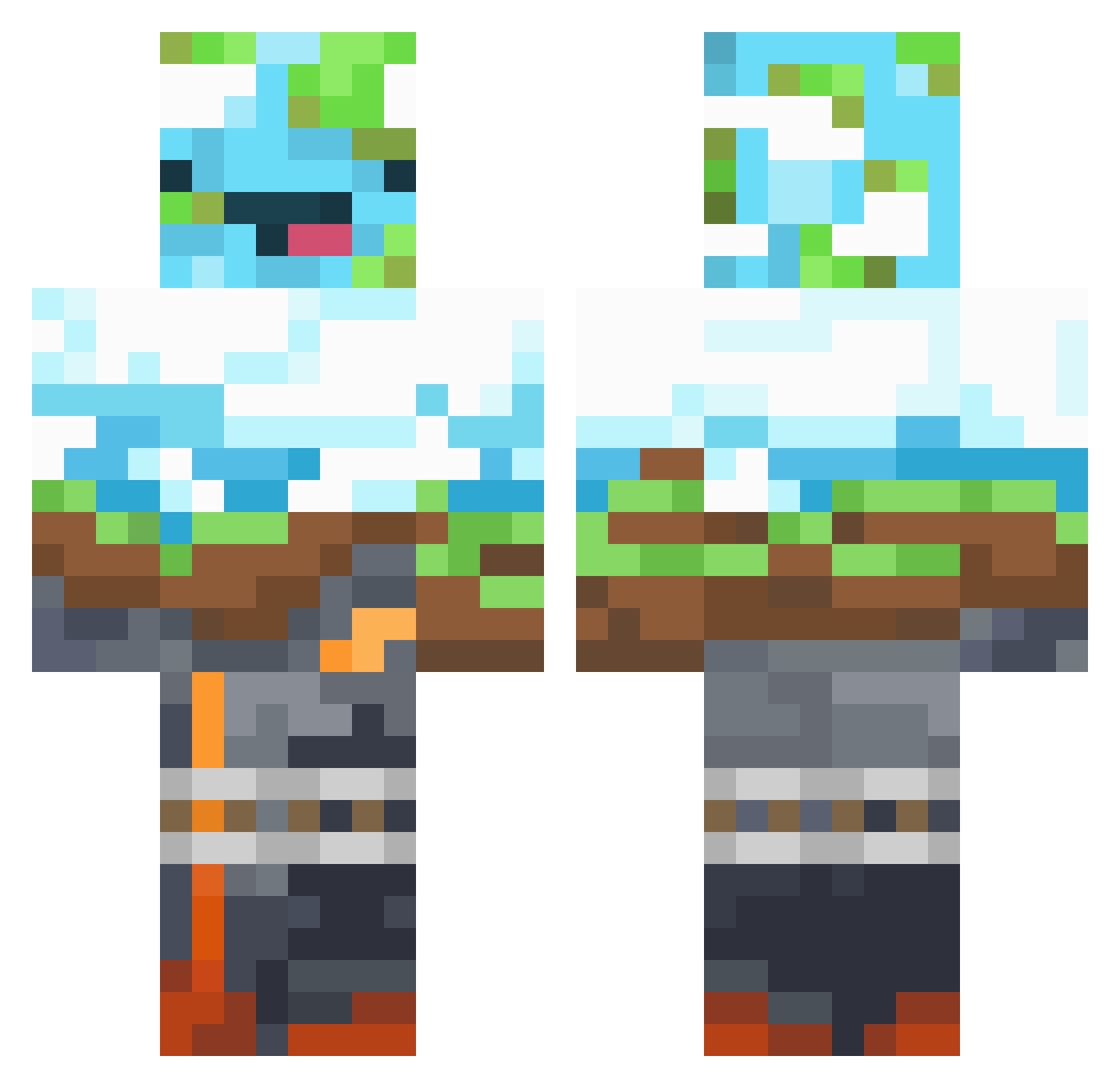 Vantaggioh_ Minecraft skin, front and back view