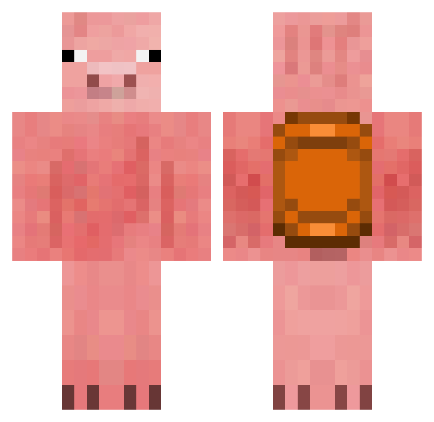 Topinka24 Minecraft skin, front and back view