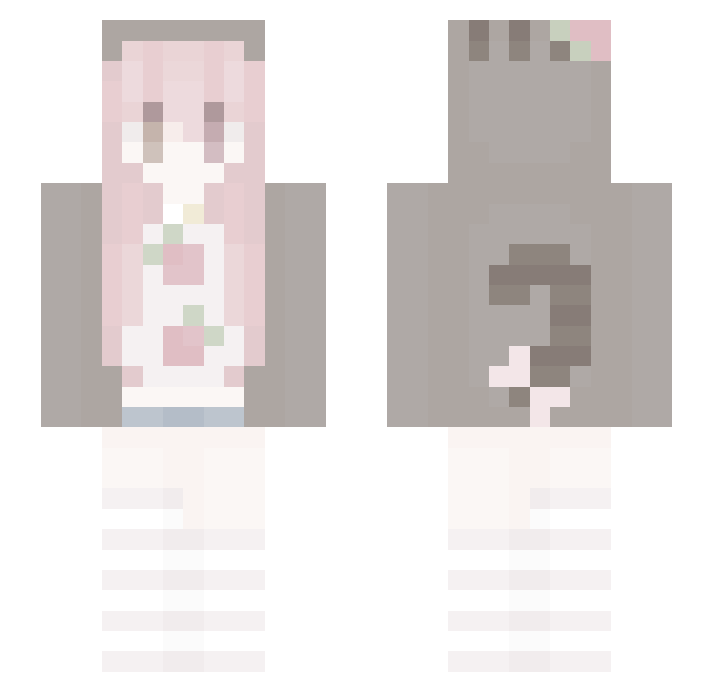 Georbie Minecraft skin, front and back view