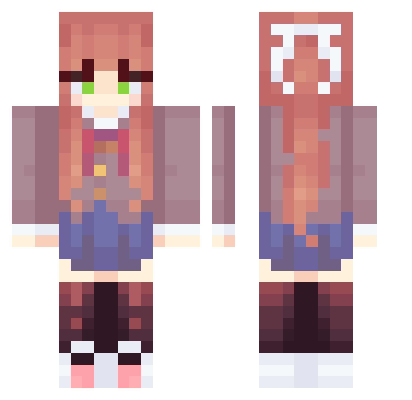 ChipsCanFly Minecraft skin, front and back view