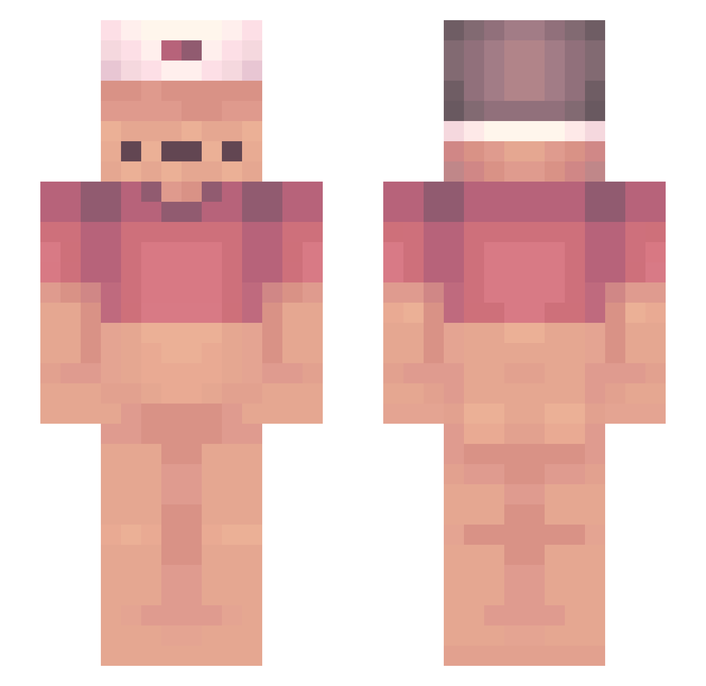 Sakurae_ Minecraft skin, front and back view