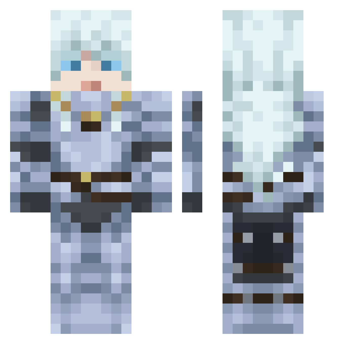 Joshieboshie Minecraft skin, front and back view