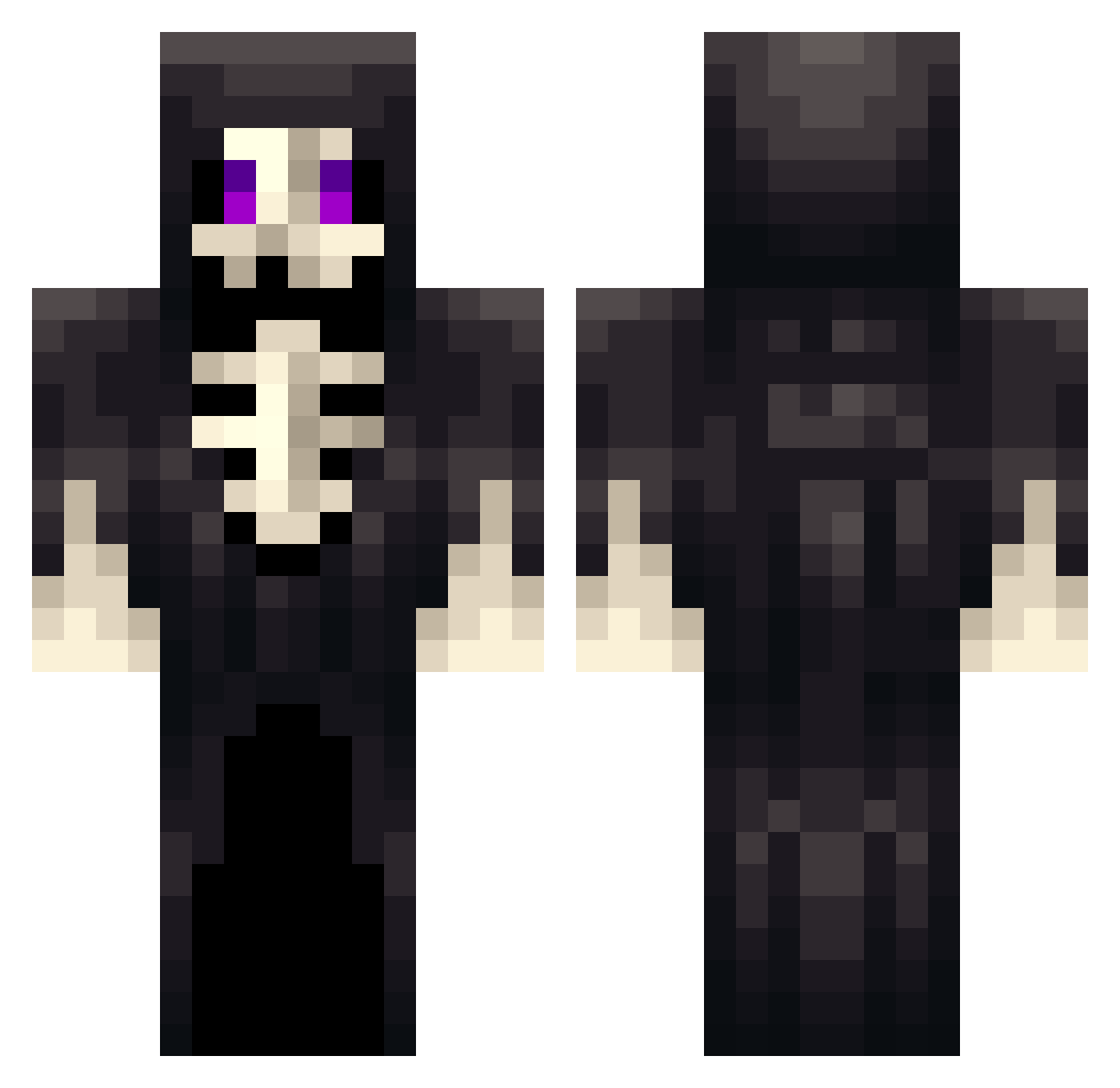 Jack_TTV Minecraft skin, front and back view