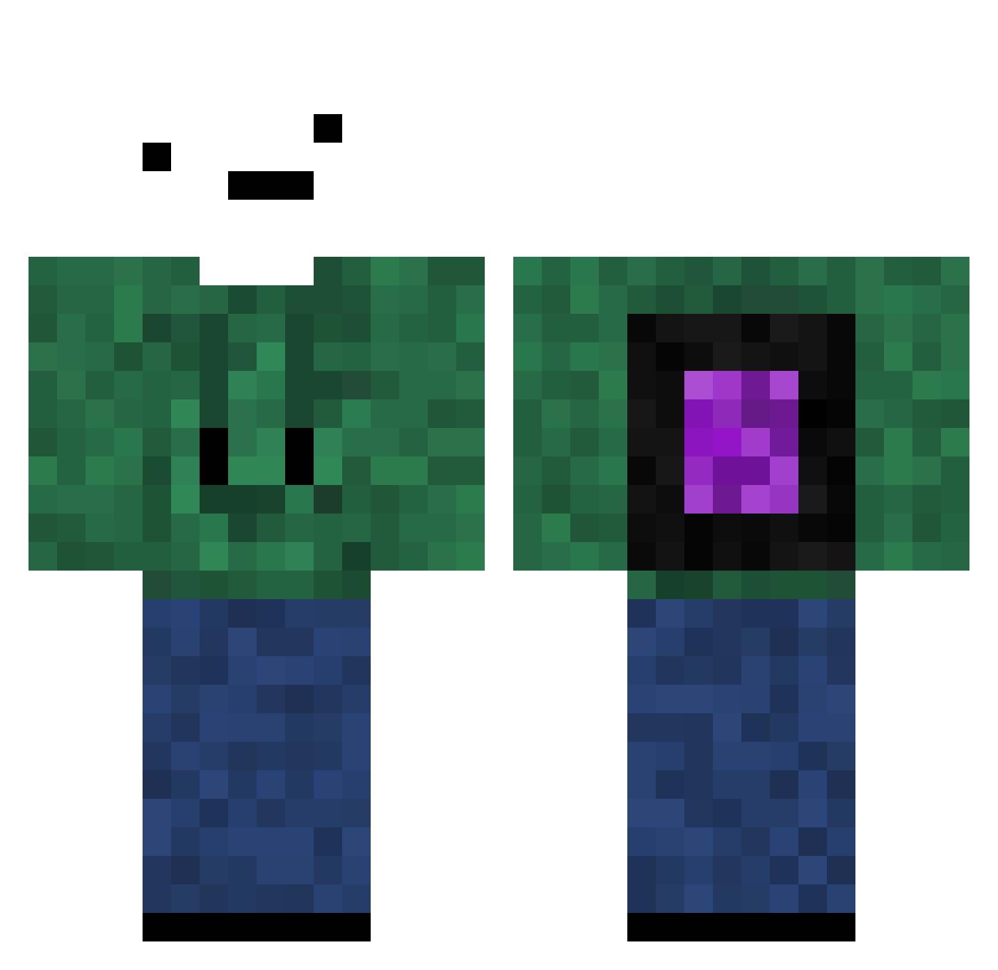 GamingowyPlacek Minecraft skin, front and back view