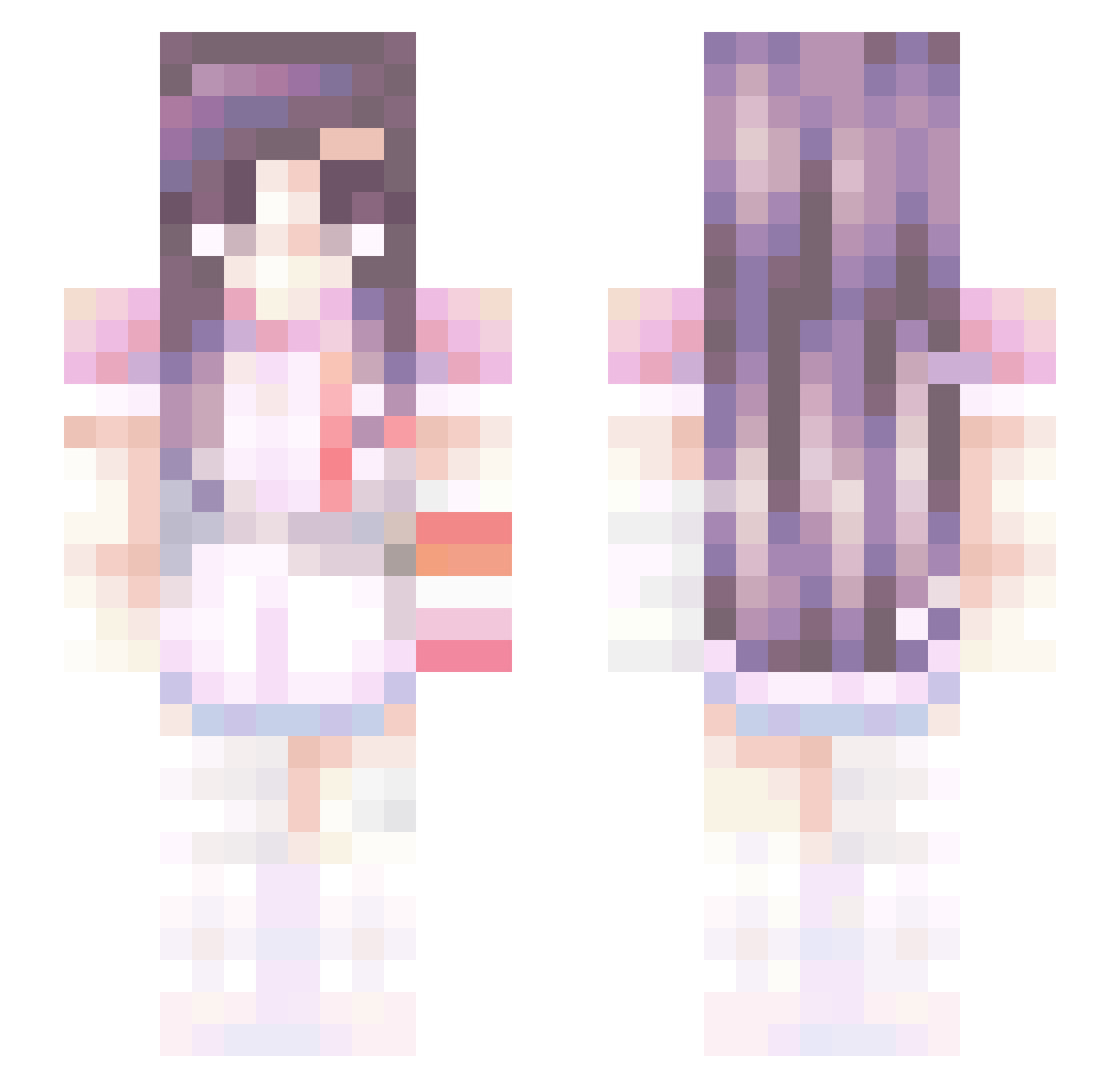 AviatorY Minecraft skin, front and back view