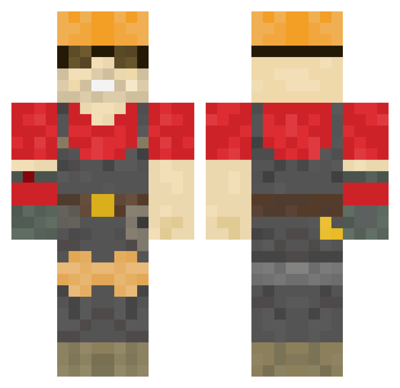 GodIsDead227 Minecraft skin, front and back view