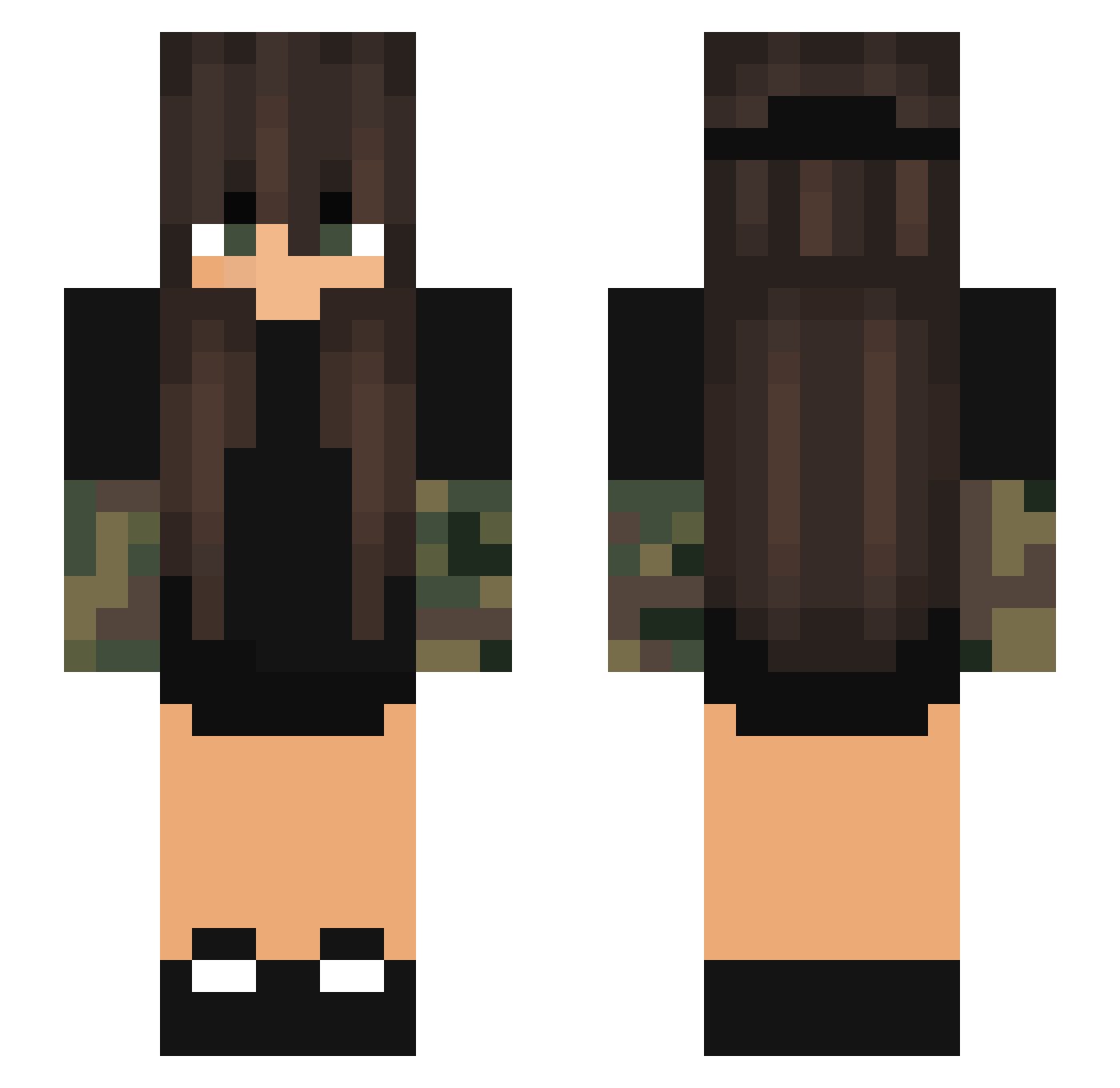 Juliiaszy Minecraft skin, front and back view
