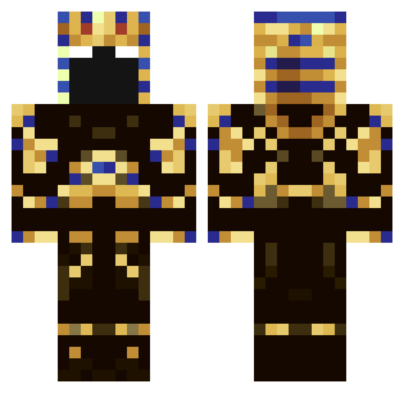 Reisefotograf Minecraft skin, front and back view