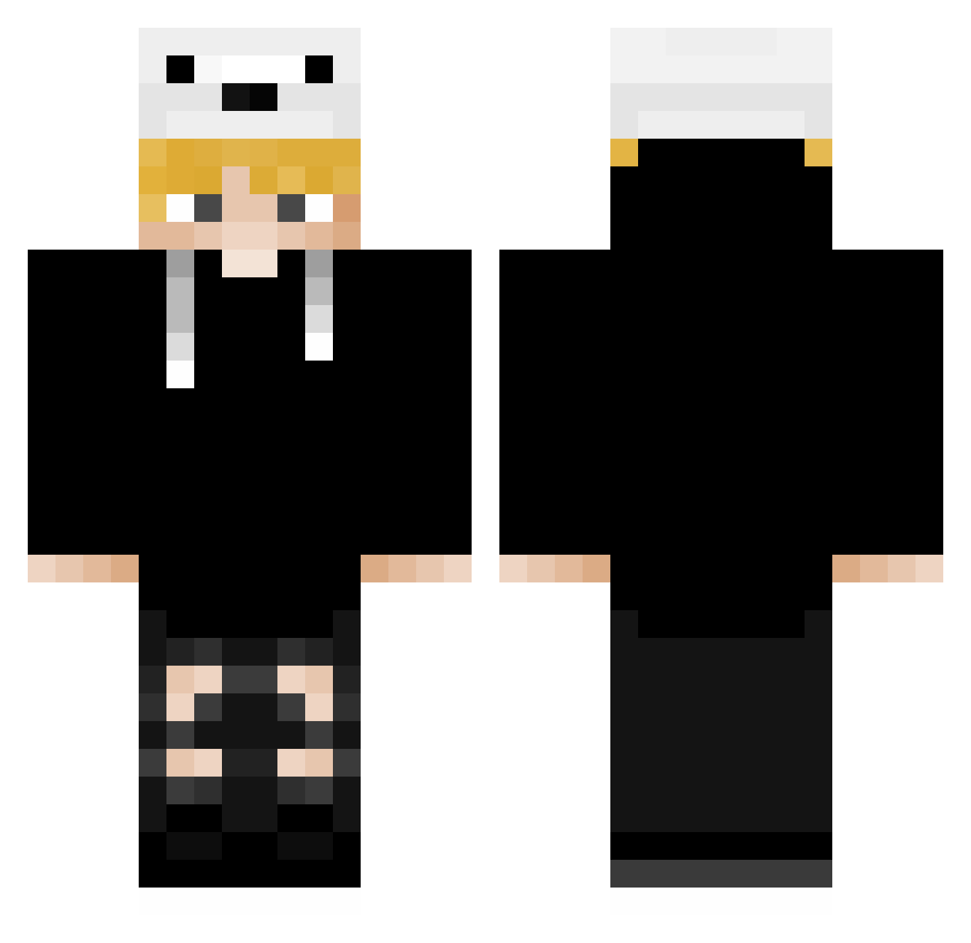 Fant4sia Minecraft skin, front and back view