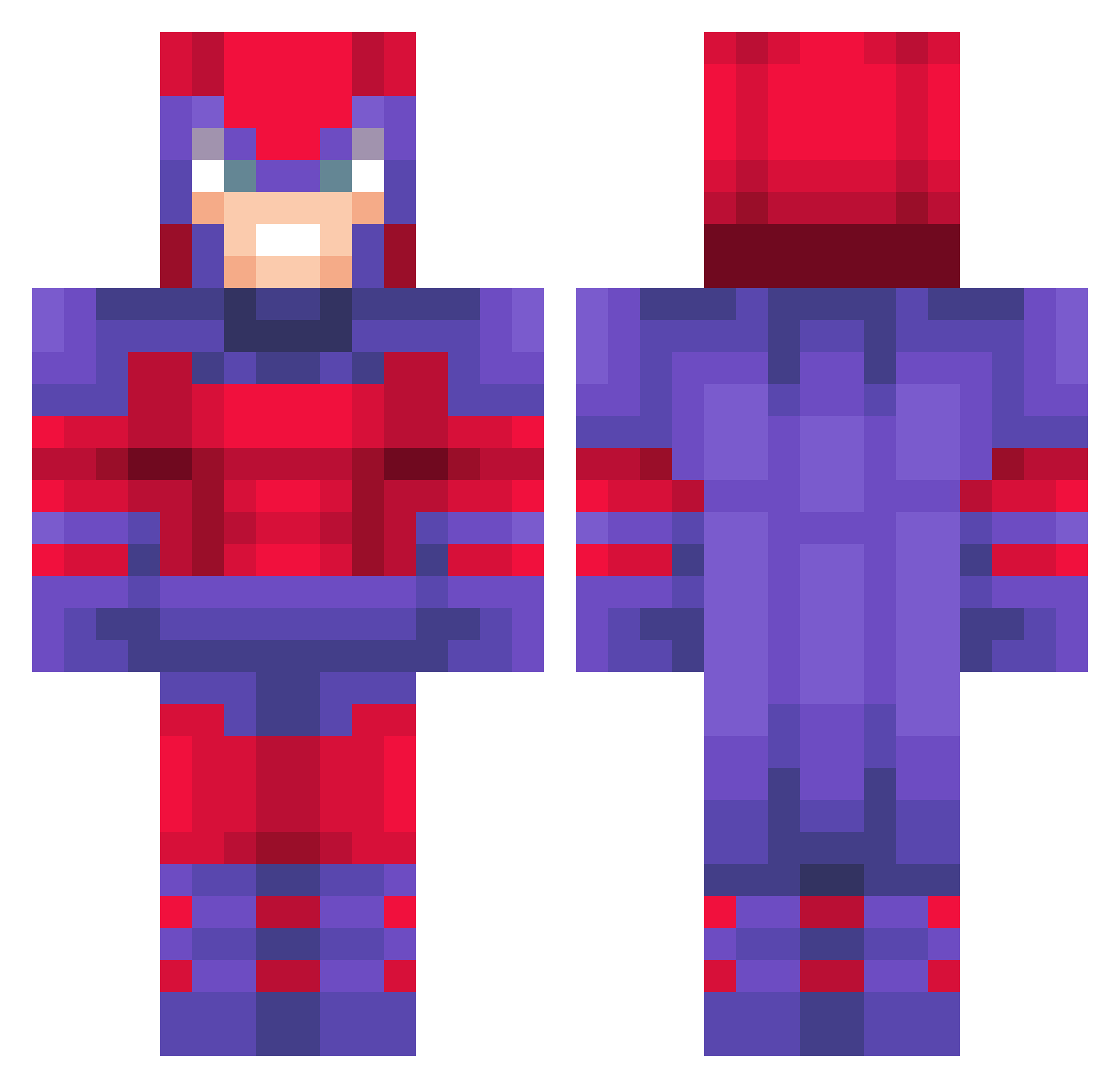 aidenisntemo Minecraft skin, front and back view
