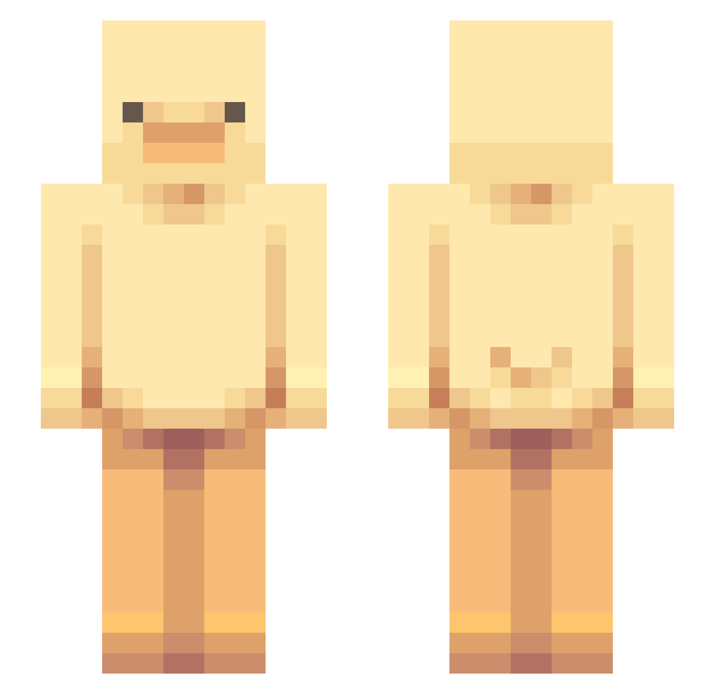tamlan Minecraft skin, front and back view