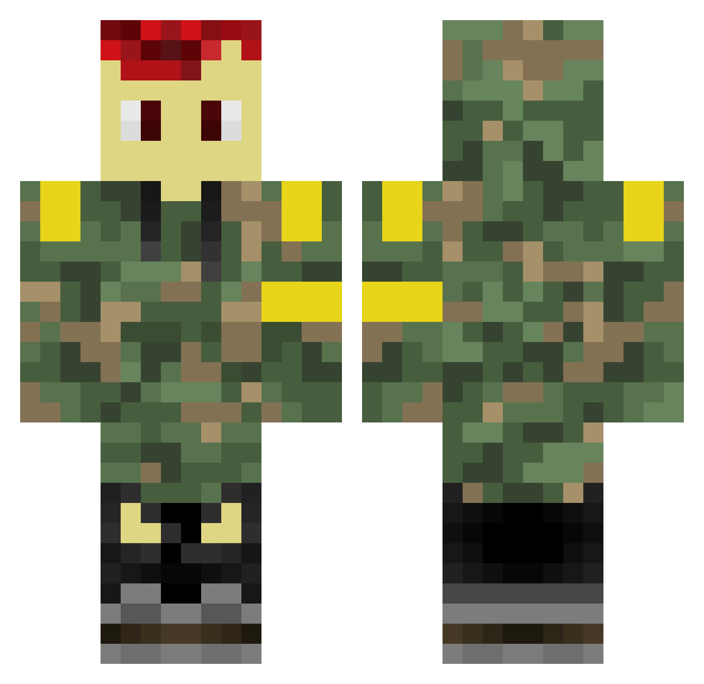 SlateAgain Minecraft skin, front and back view