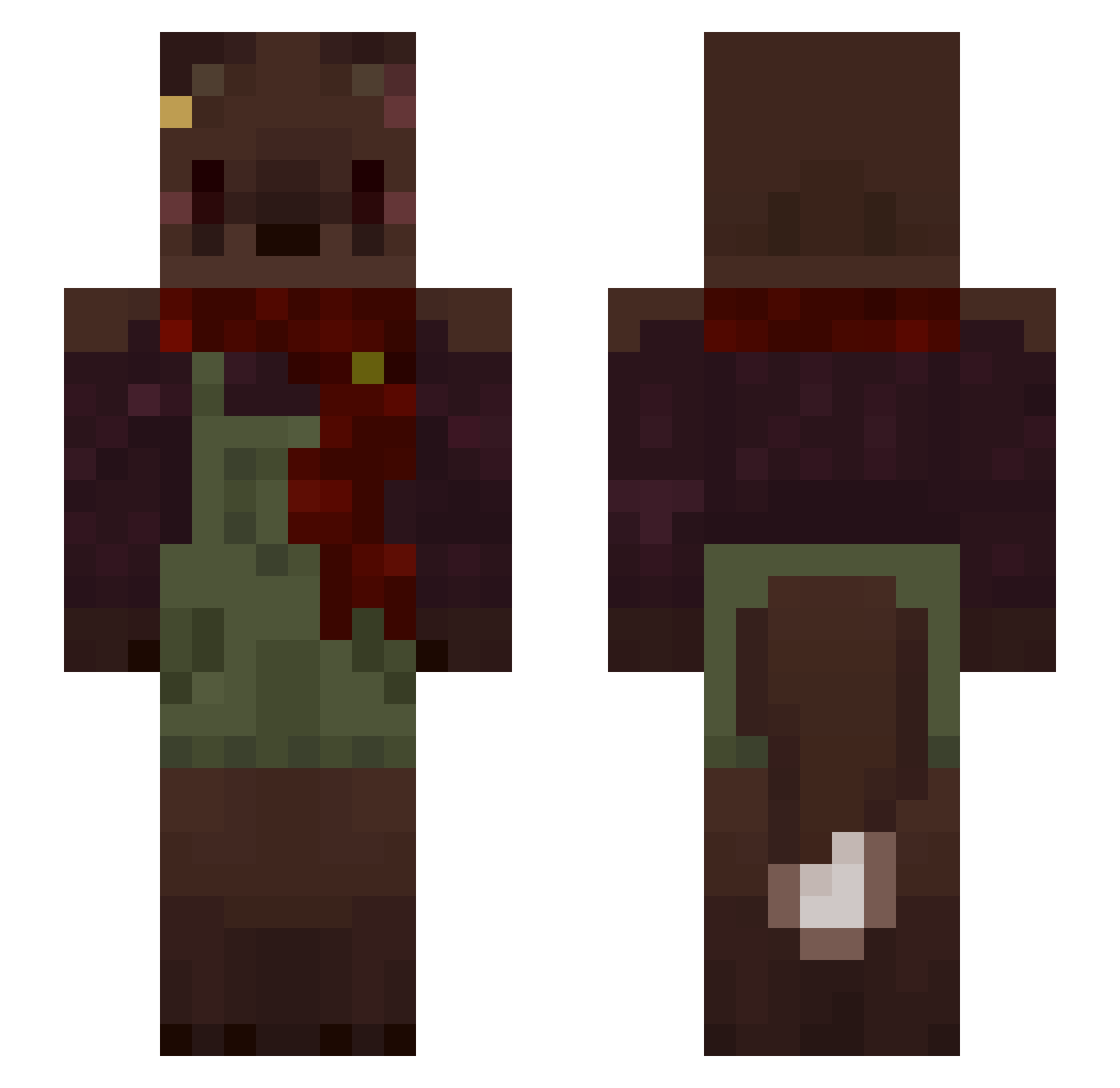 stygianpaws Minecraft skin, front and back view