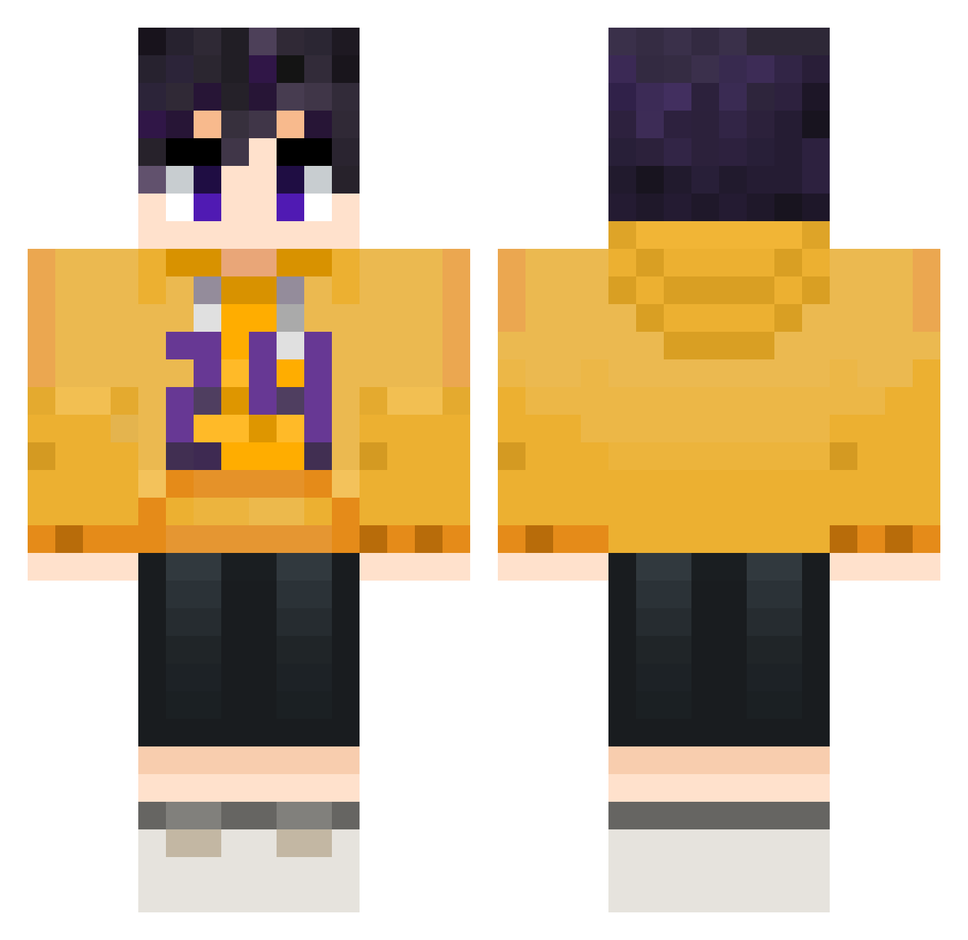 RealGu1wow_ Minecraft skin, front and back view