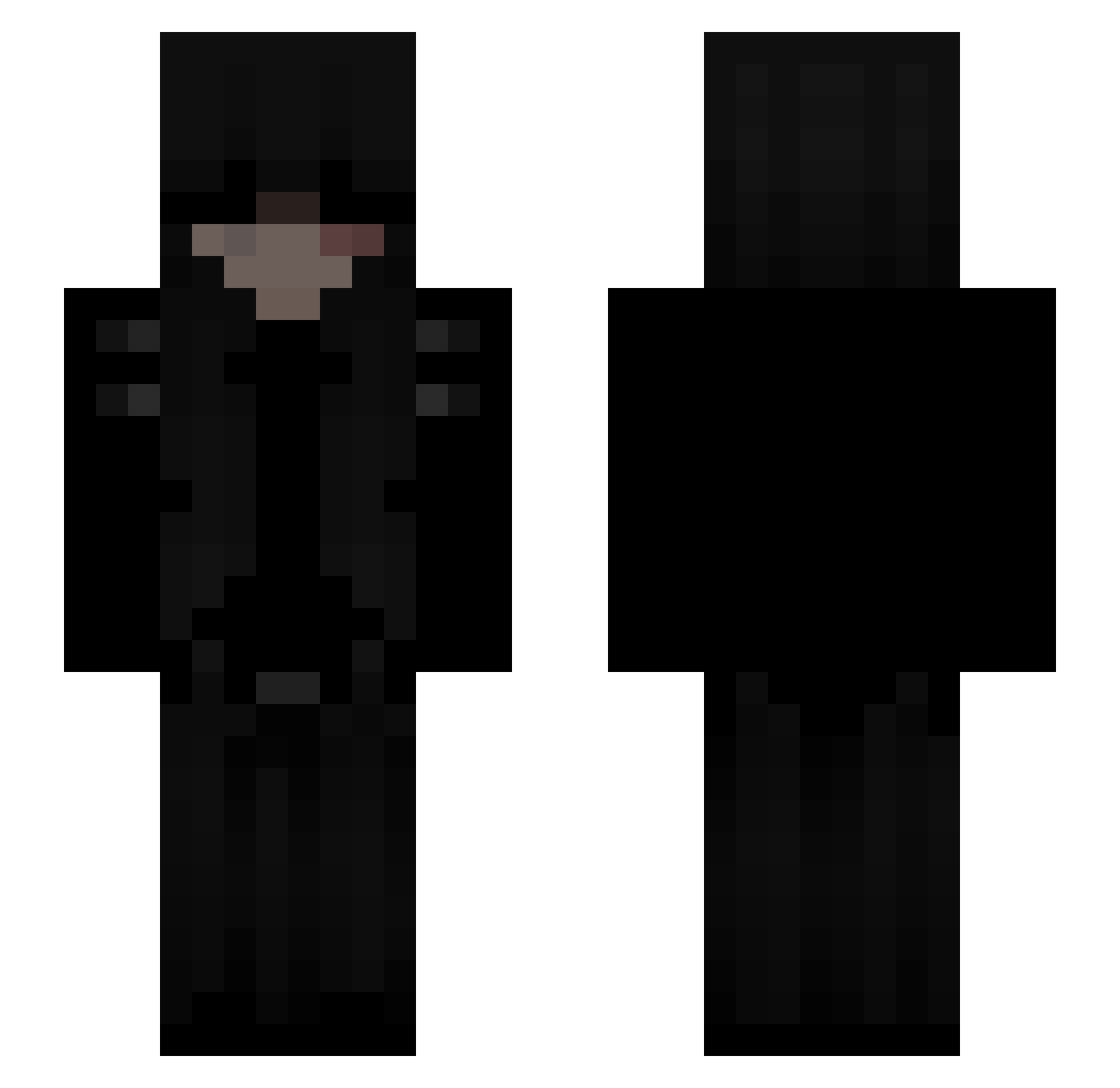 pp_glitch Minecraft skin, front and back view