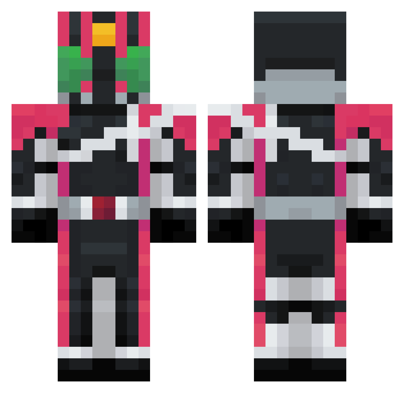 aoi448 Minecraft skin, front and back view