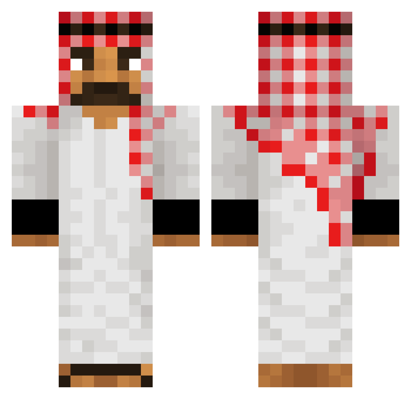Kawaze Minecraft skin, front and back view