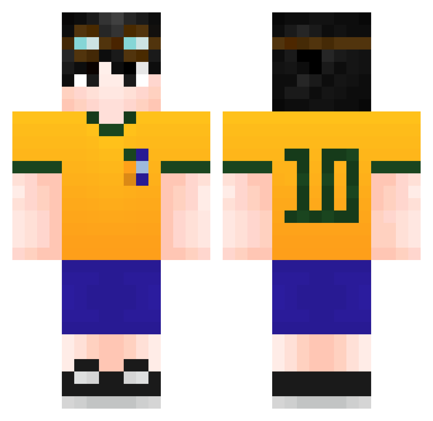 dazas100pai Minecraft skin, front and back view