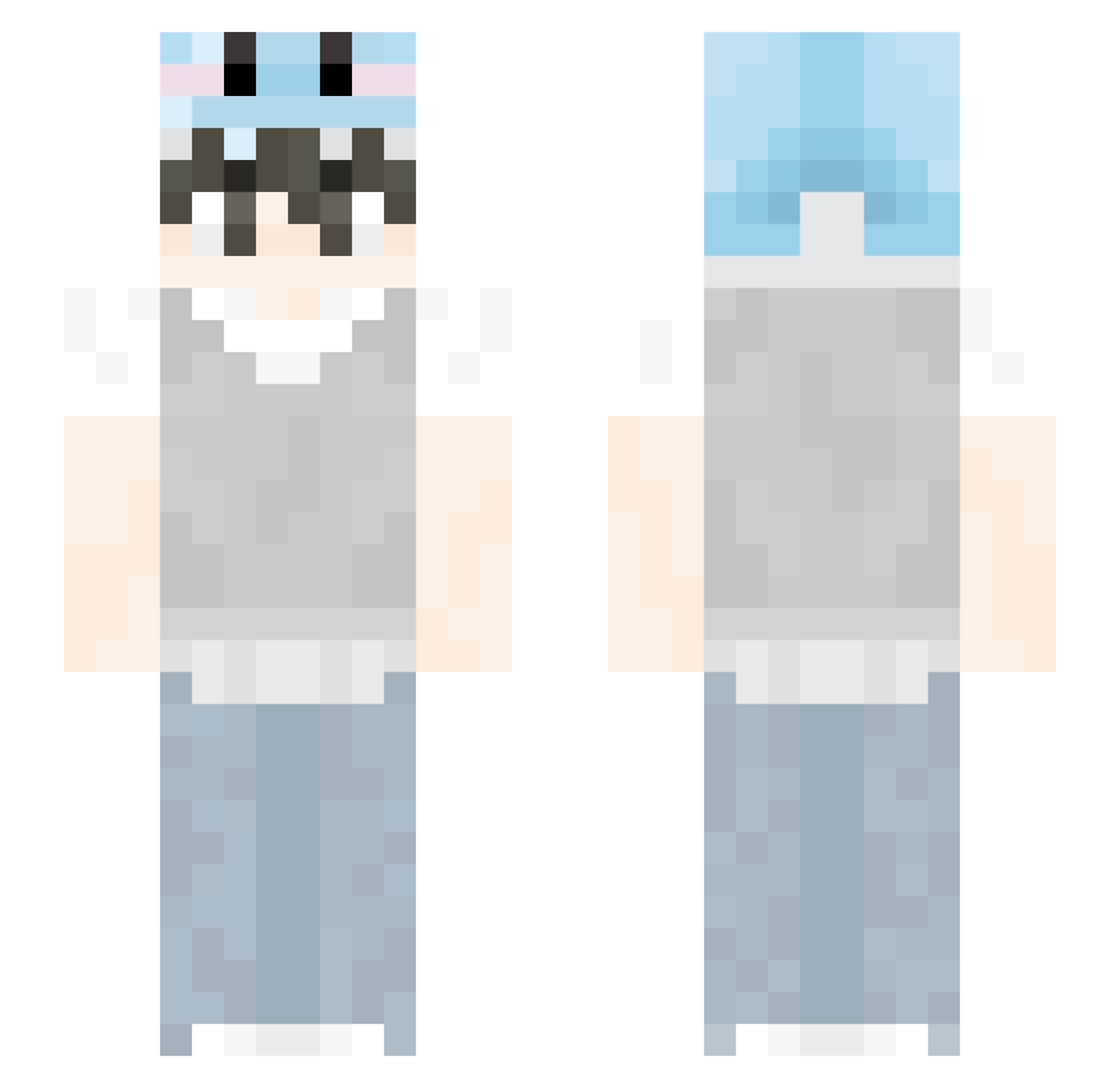 FFLANEURZ Minecraft skin, front and back view