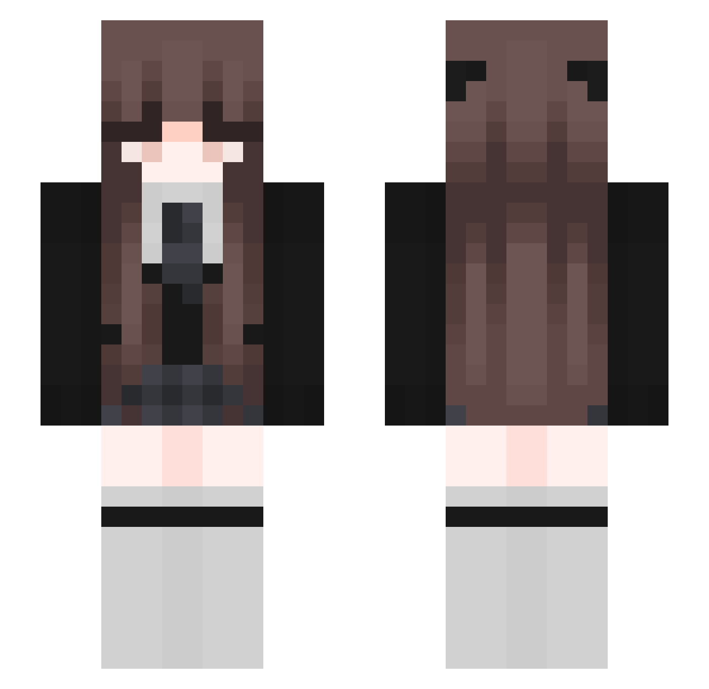 cordelie Minecraft skin, front and back view