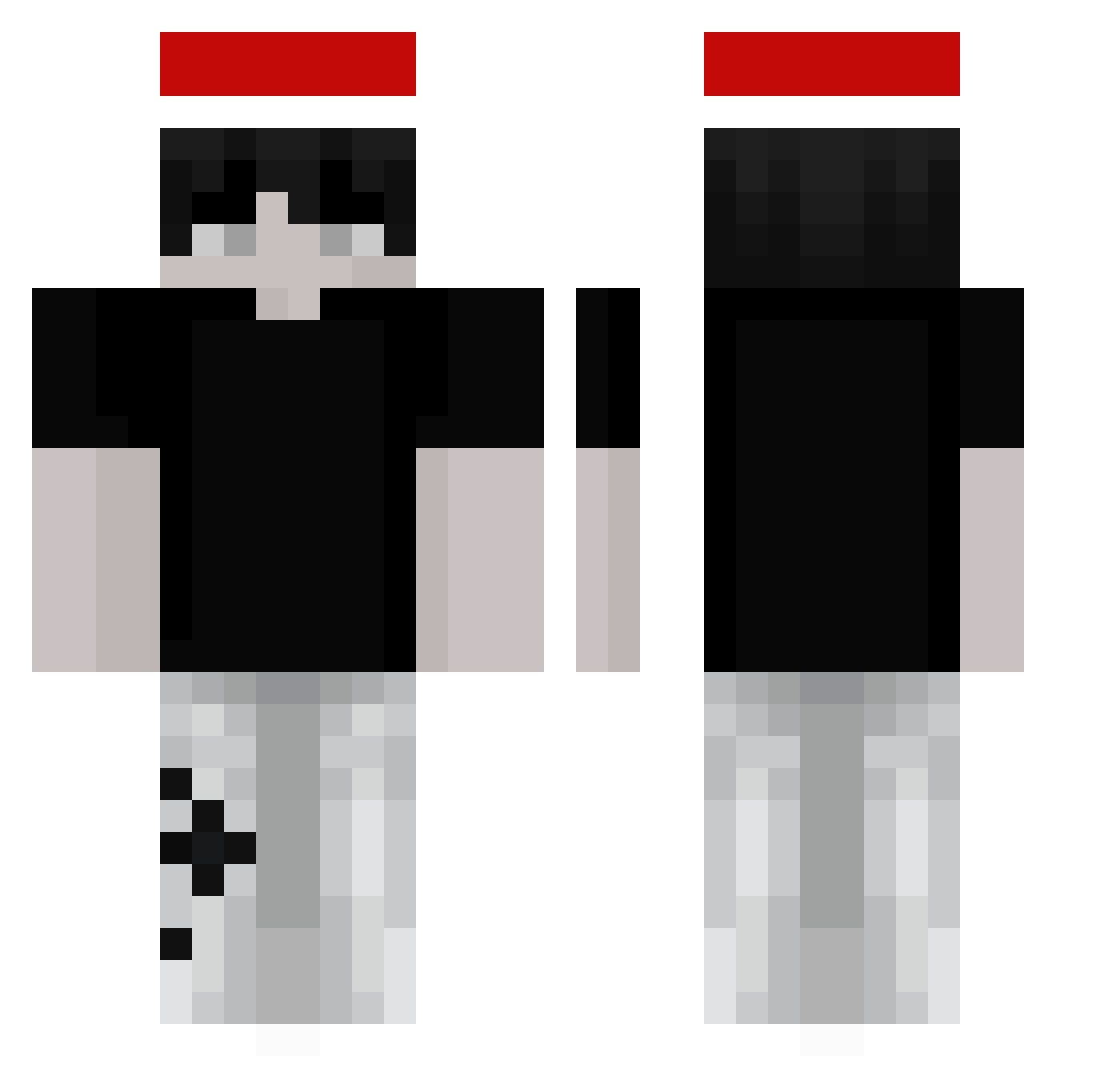 Rescuisy Minecraft skin, front and back view