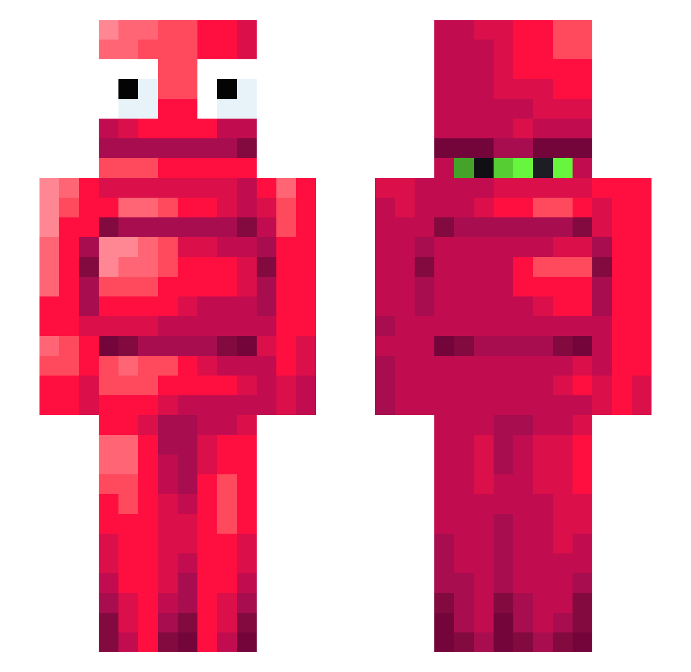 SteexOff Minecraft skin, front and back view
