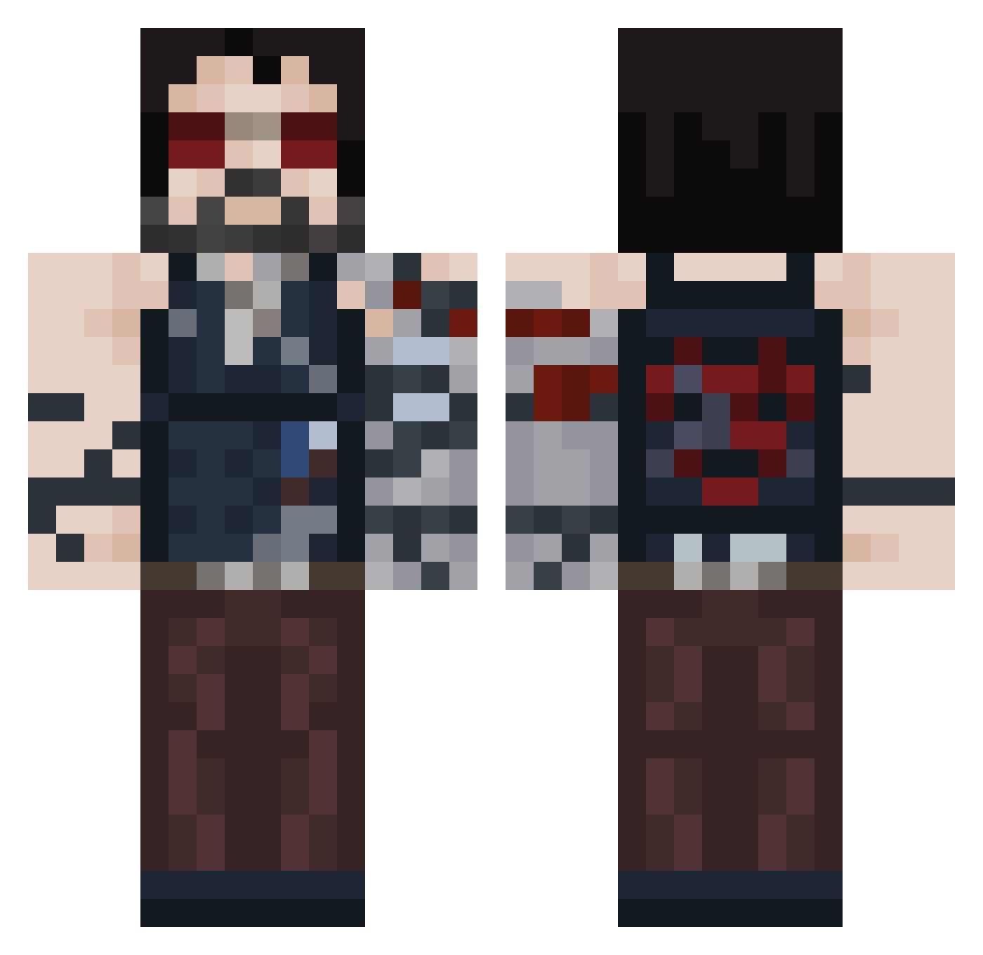 ElenaNito147 Minecraft skin, front and back view