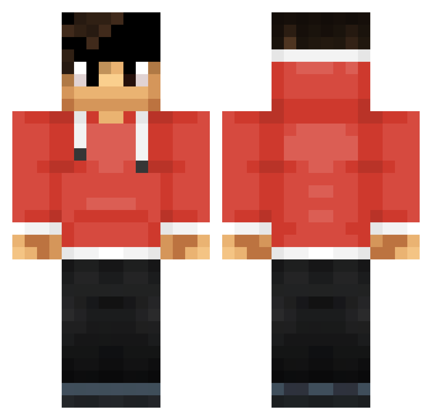 Rockstarace2456 Minecraft skin, front and back view