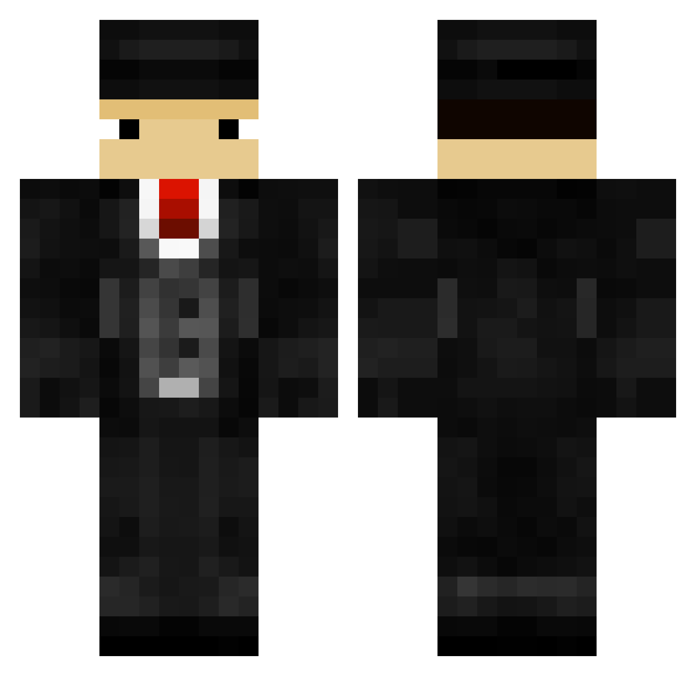 SlopstheMan Minecraft skin, front and back view