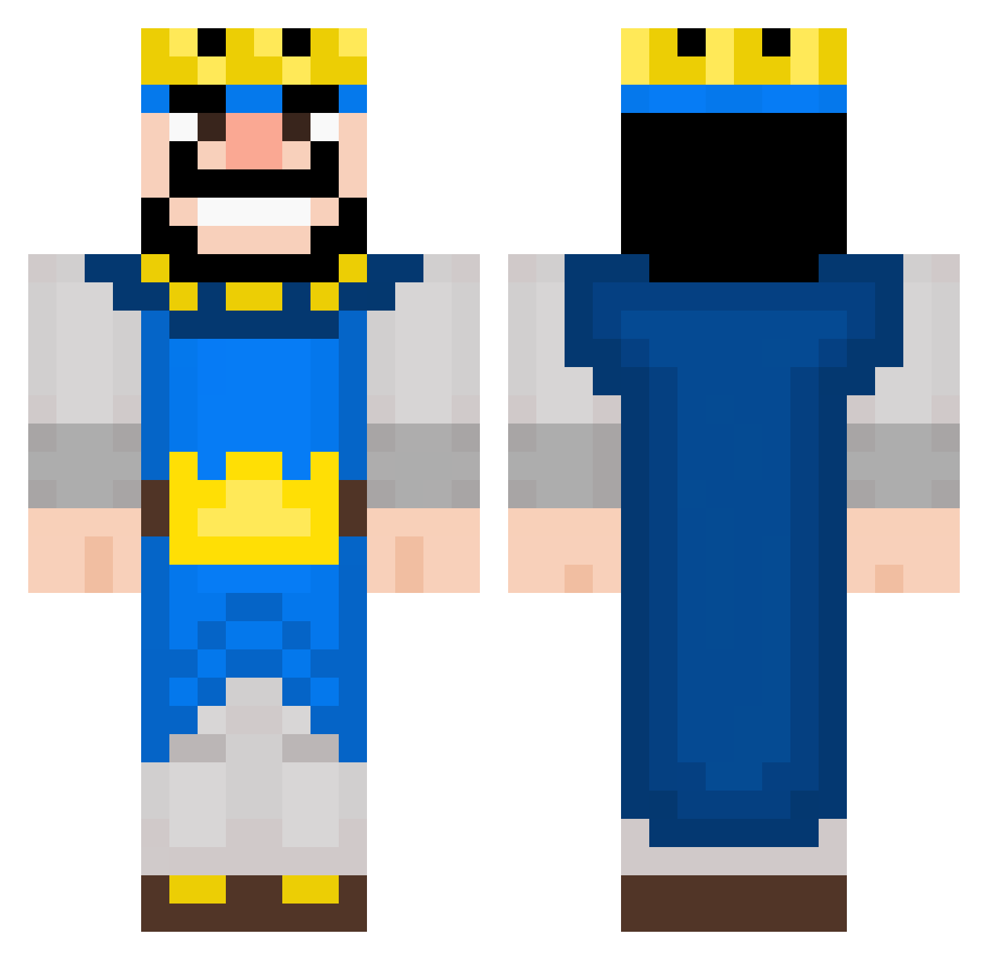 Perceo36 Minecraft skin, front and back view
