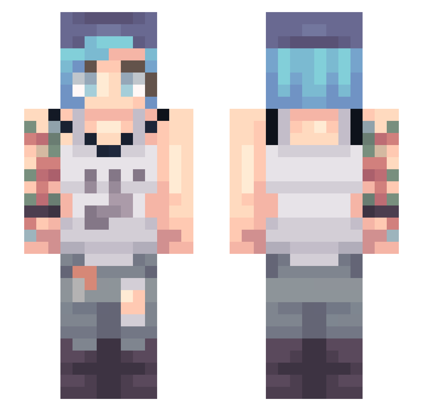 de1sey Minecraft skin, front and back view