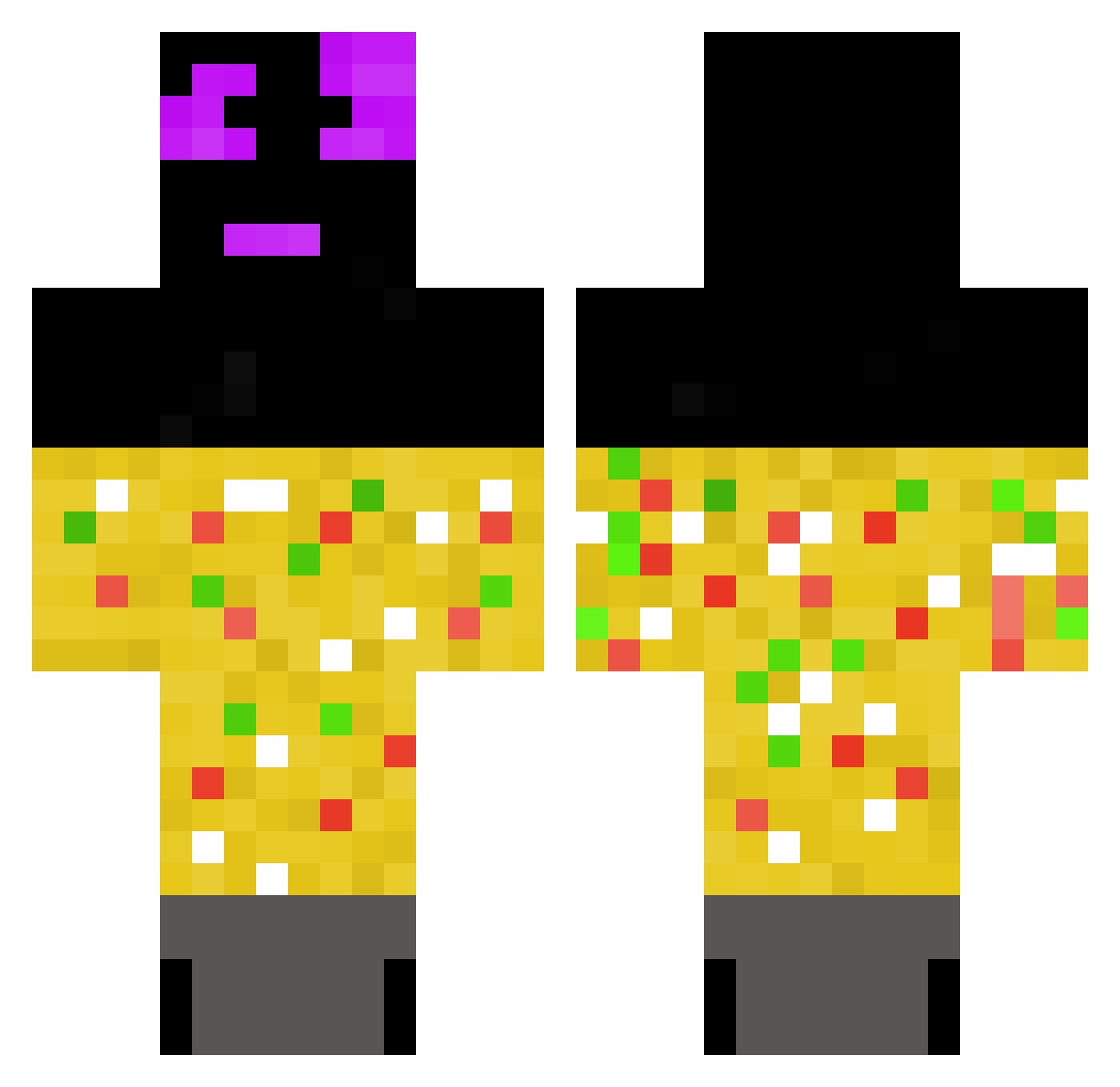 NorthernDreams Minecraft skin, front and back view
