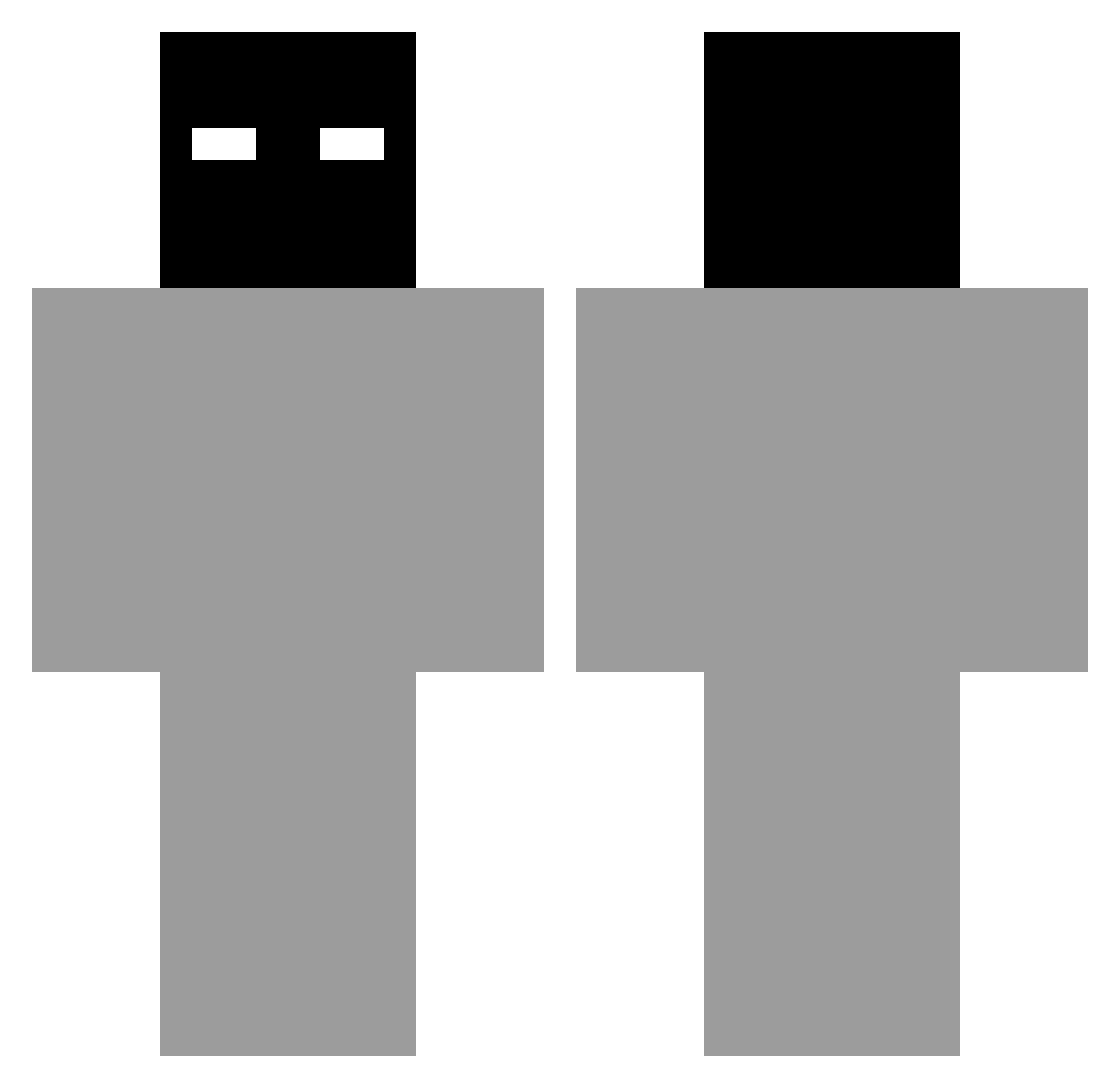 TolerantHarp349 Minecraft skin, front and back view