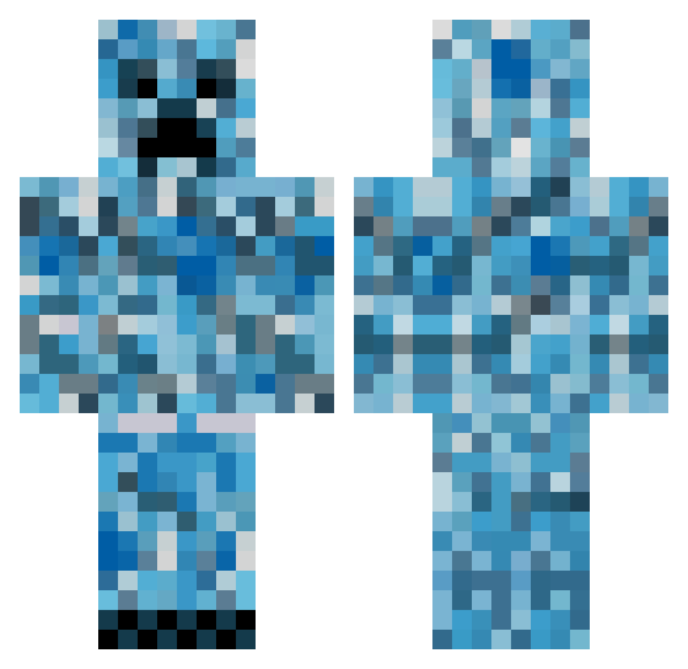 zCaio_ Minecraft skin, front and back view