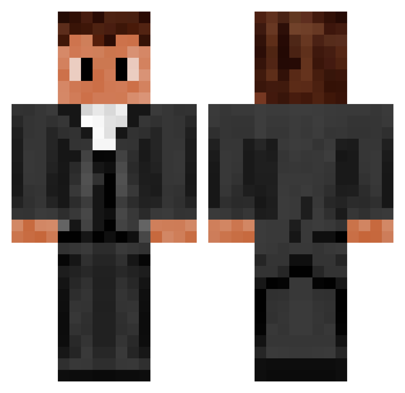 Eitoon Minecraft skin, front and back view