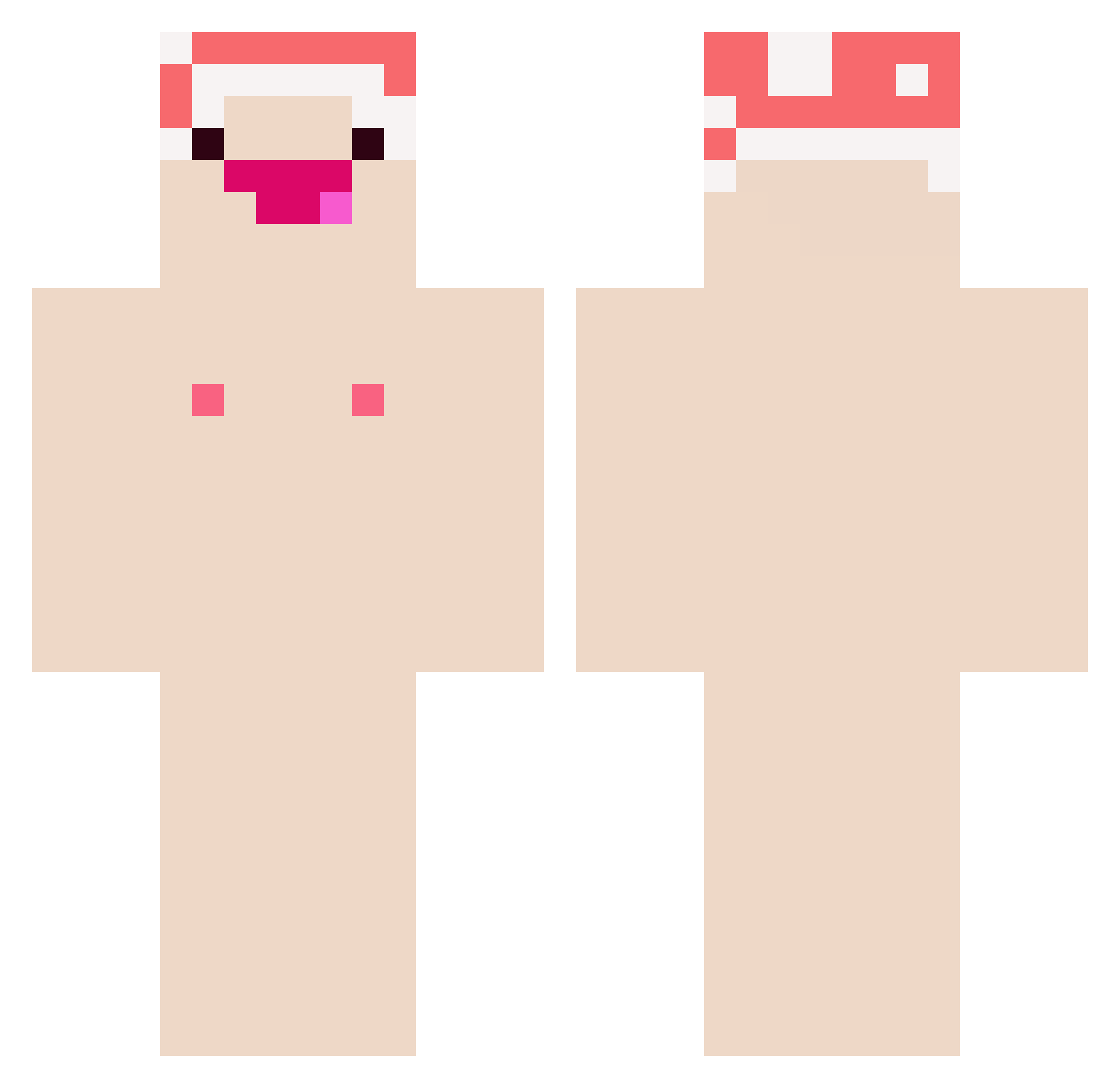 klavous Minecraft skin, front and back view