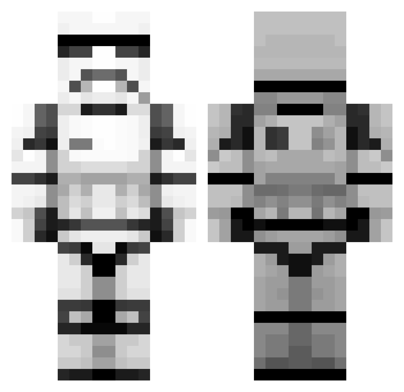 Frenjar Minecraft skin, front and back view