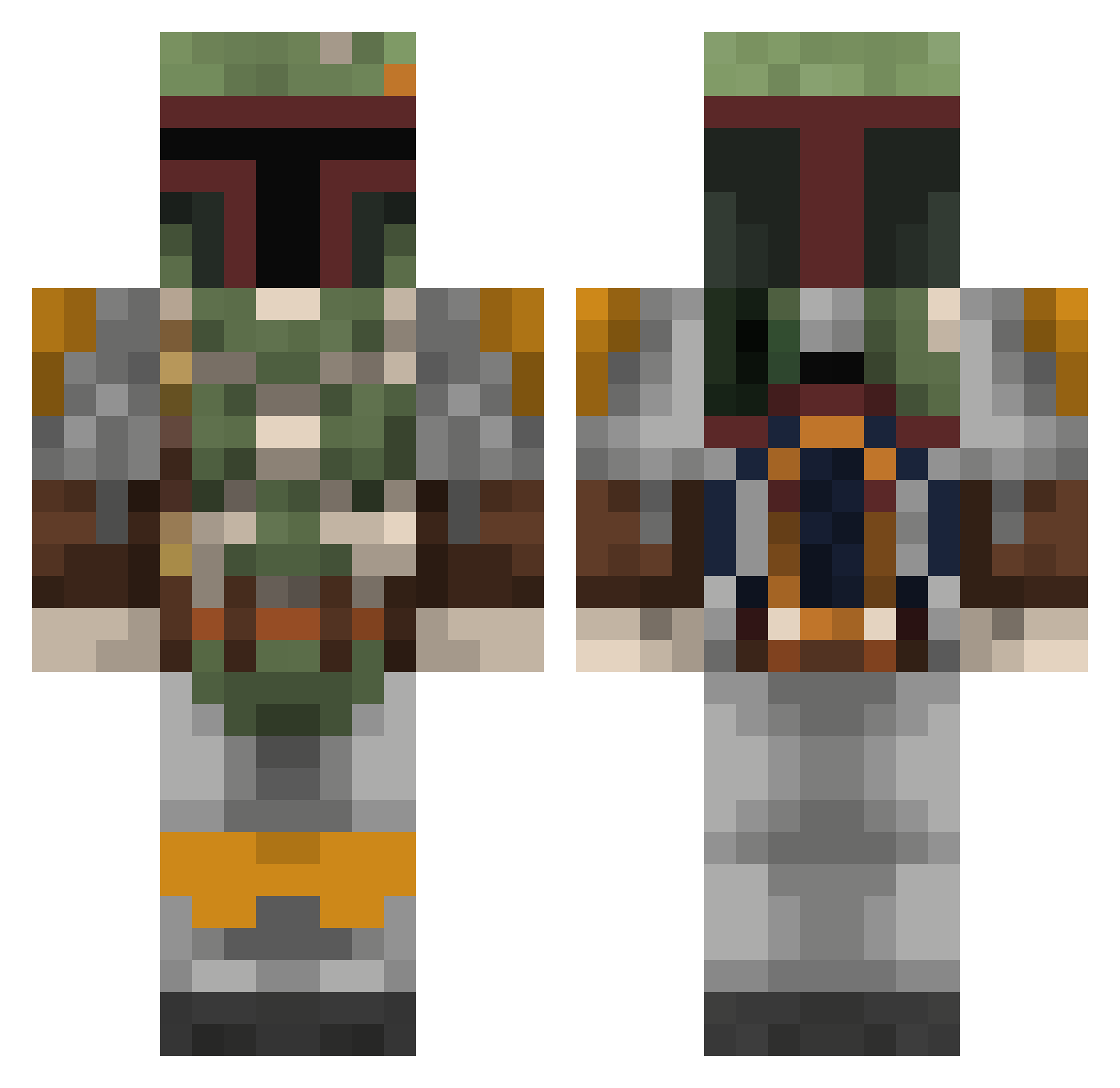 StalinJumper Minecraft skin, front and back view