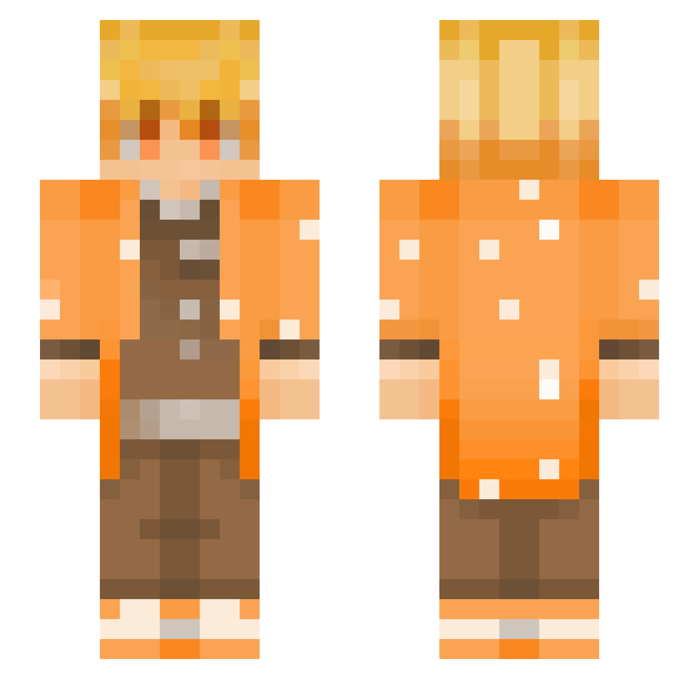 THE_NEKA Minecraft skin, front and back view