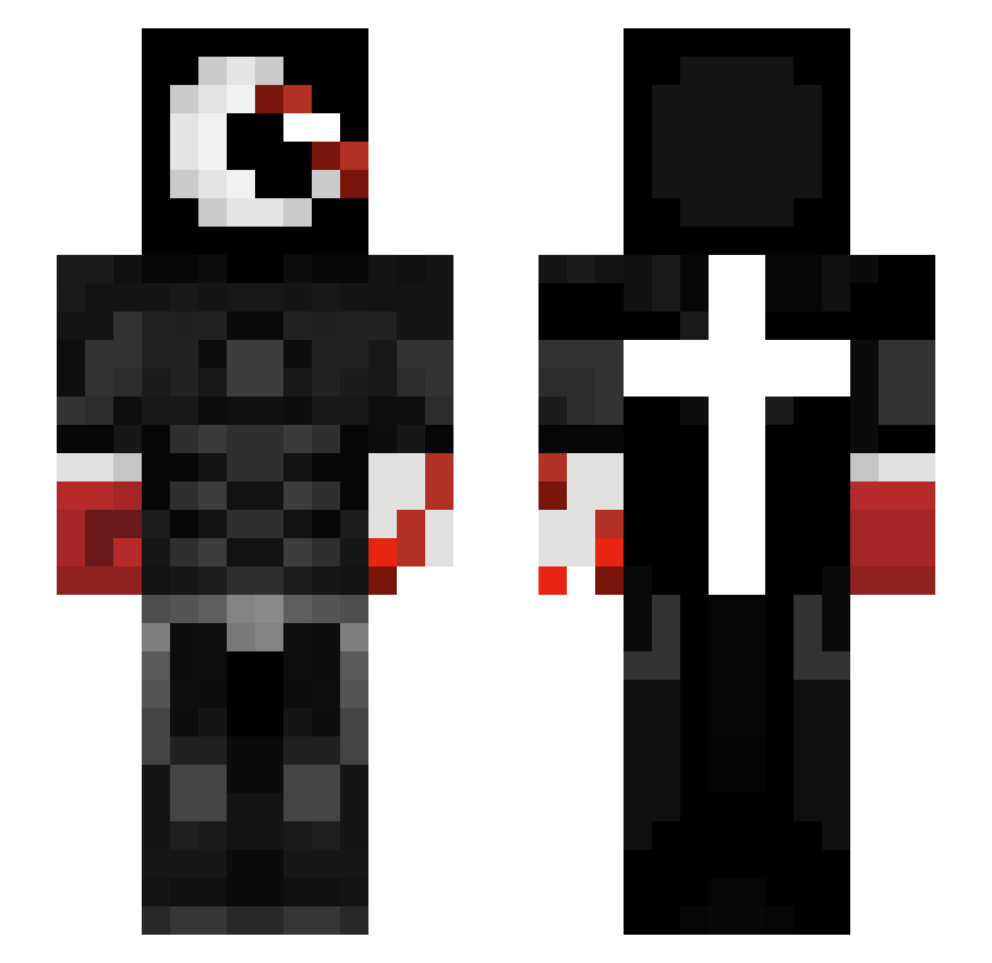 VasetoTheHunter Minecraft skin, front and back view