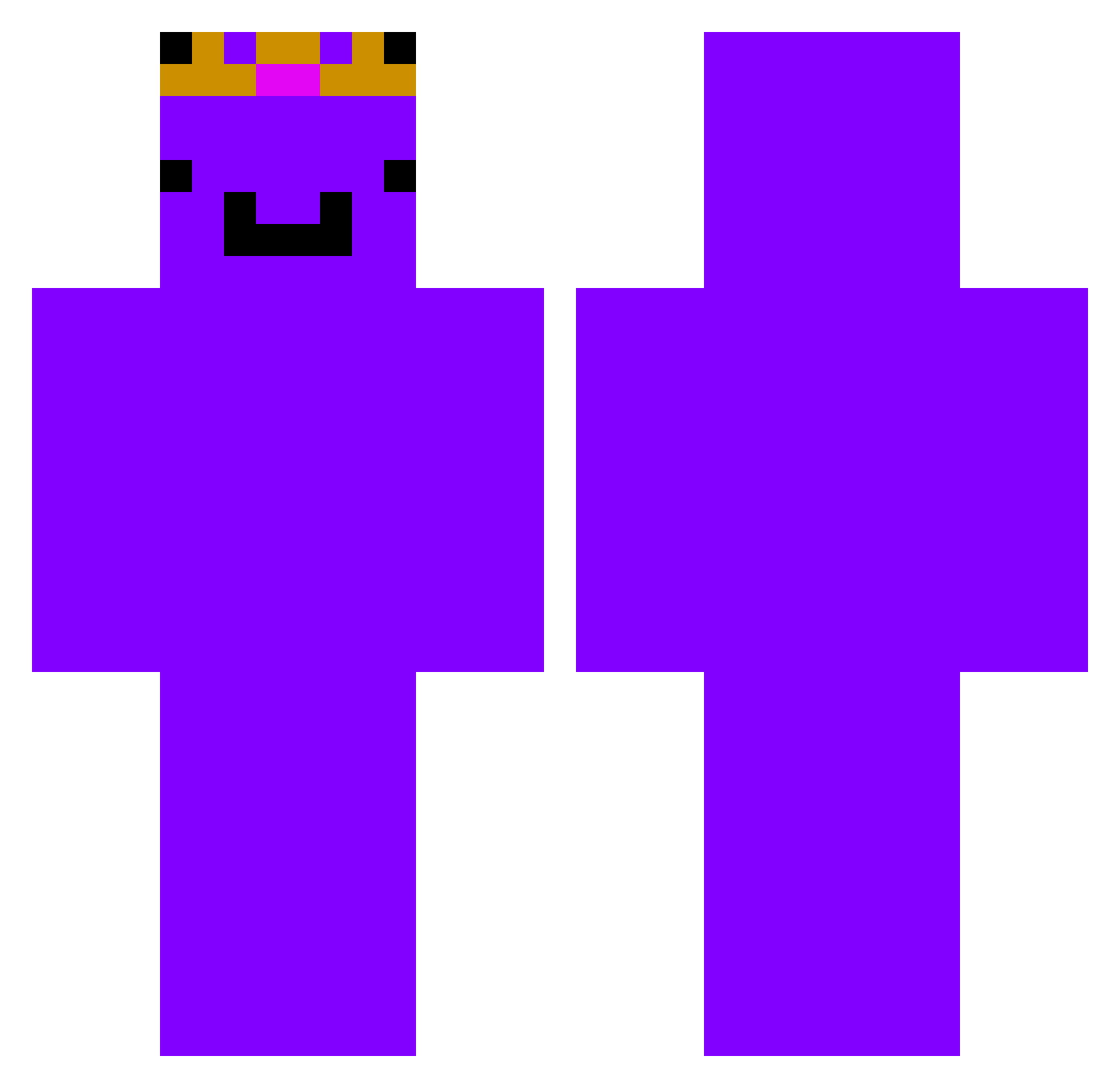 SIapMeDaddy Minecraft skin, front and back view