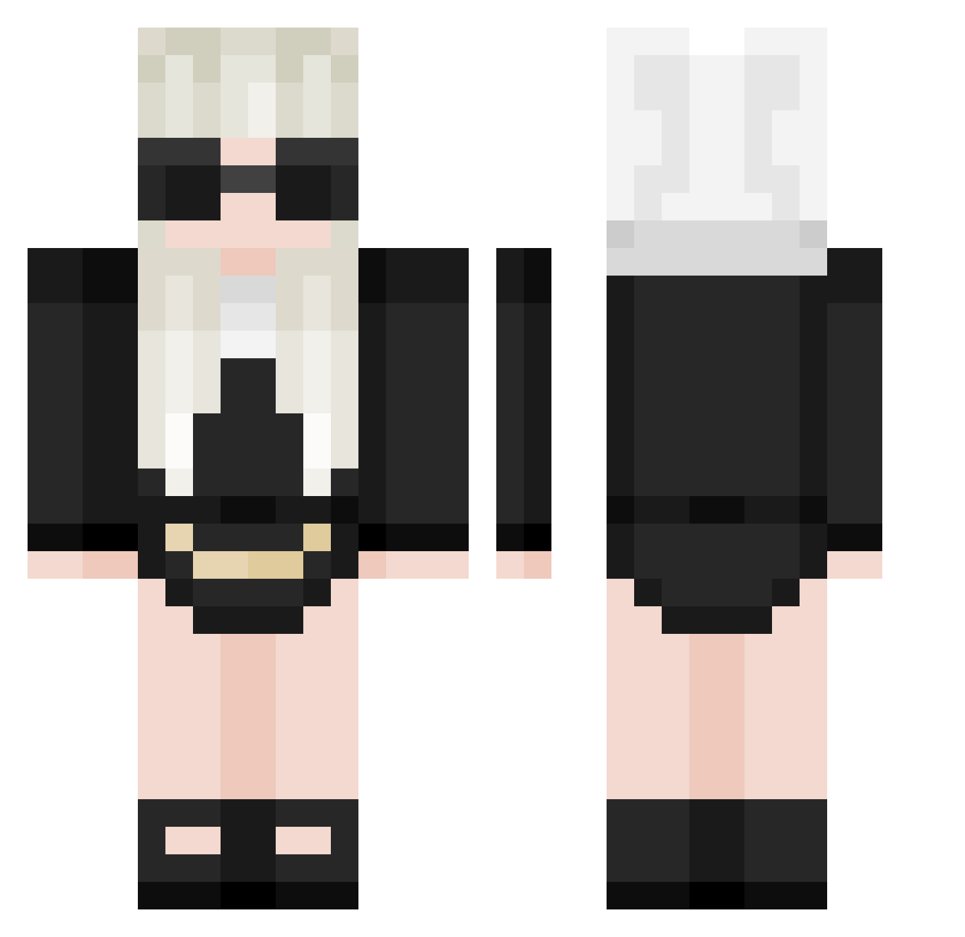 Courtliz24 Minecraft skin, front and back view