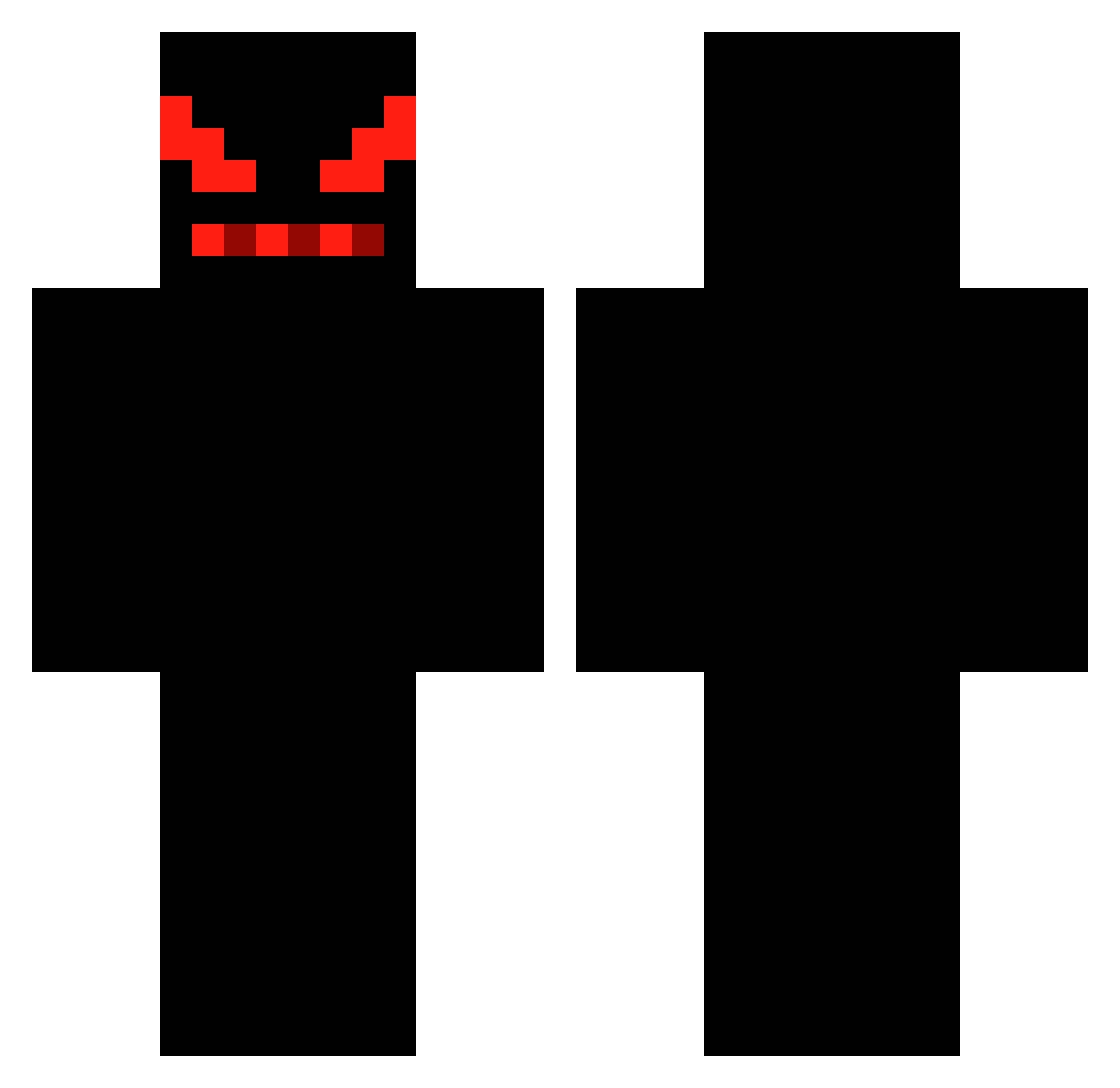 Graeh Minecraft skin, front and back view