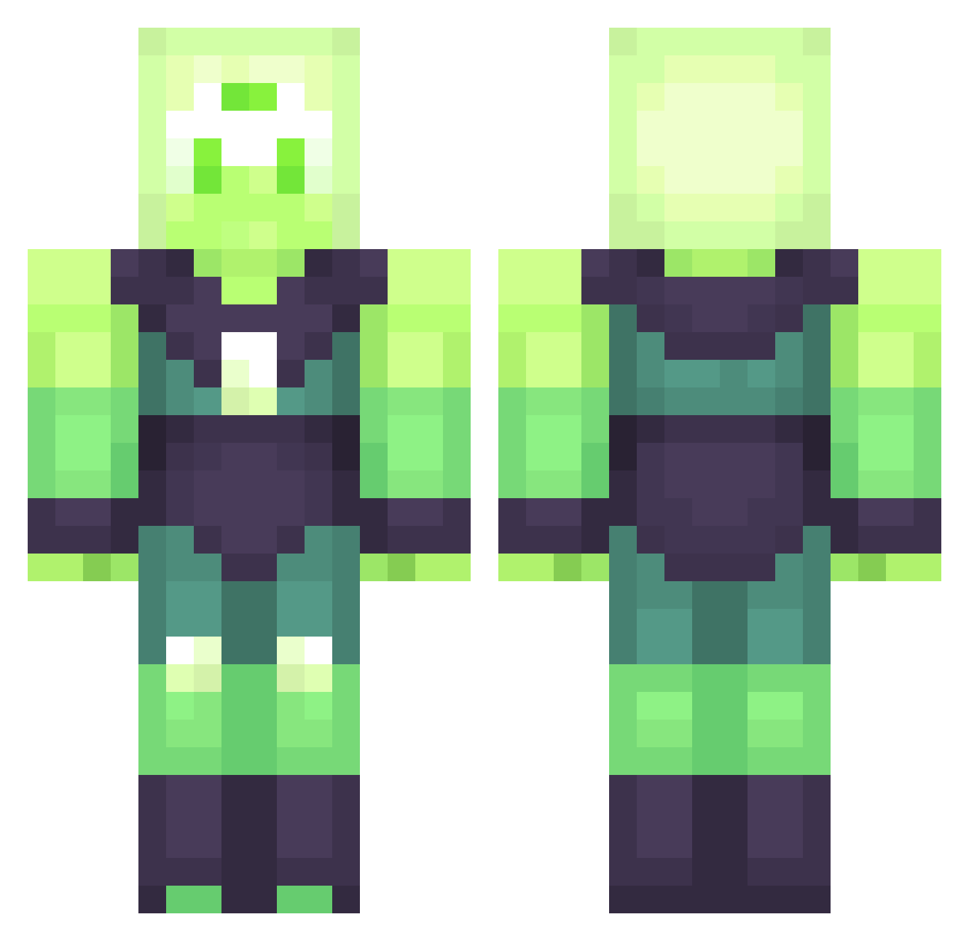TeddyBiscuits Minecraft skin, front and back view