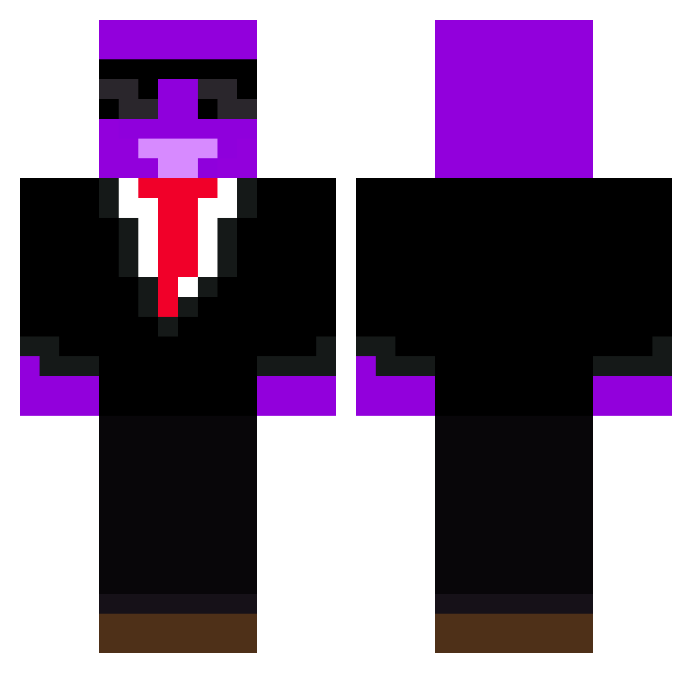 Vindigo2470 Minecraft skin, front and back view